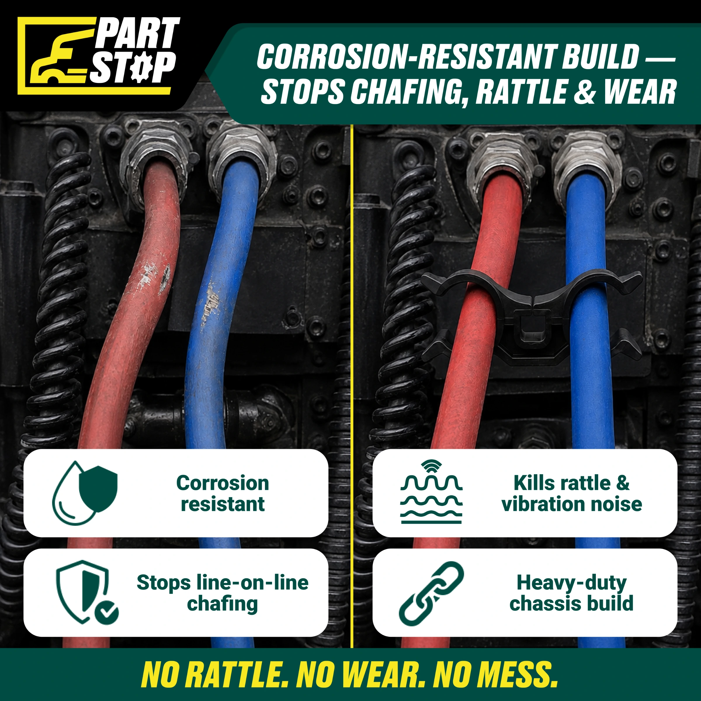 11549 Hose Separator Heavy Duty Trucks 100469D 1004690 10QE125P1 5396-11549 — infographic
