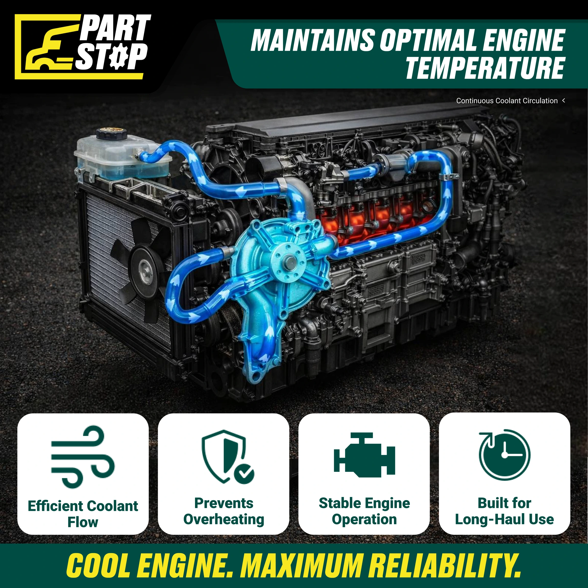 24152058 Water Pump Fits Volvo D11 D13 Fits Mack MP7 MP8 — infographic