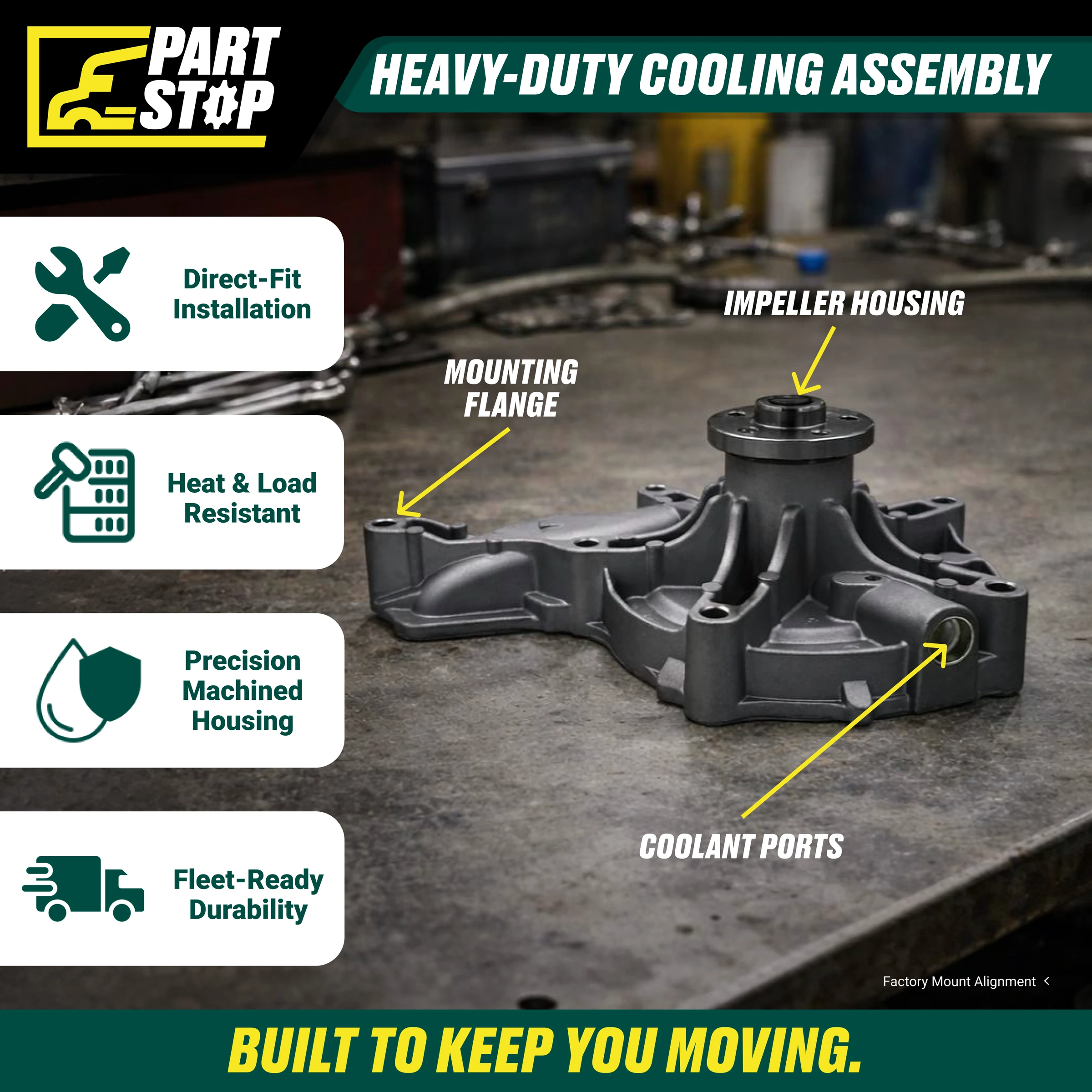 24152058 Water Pump Fits Volvo D11 D13 Fits Mack MP7 MP8 — infographic