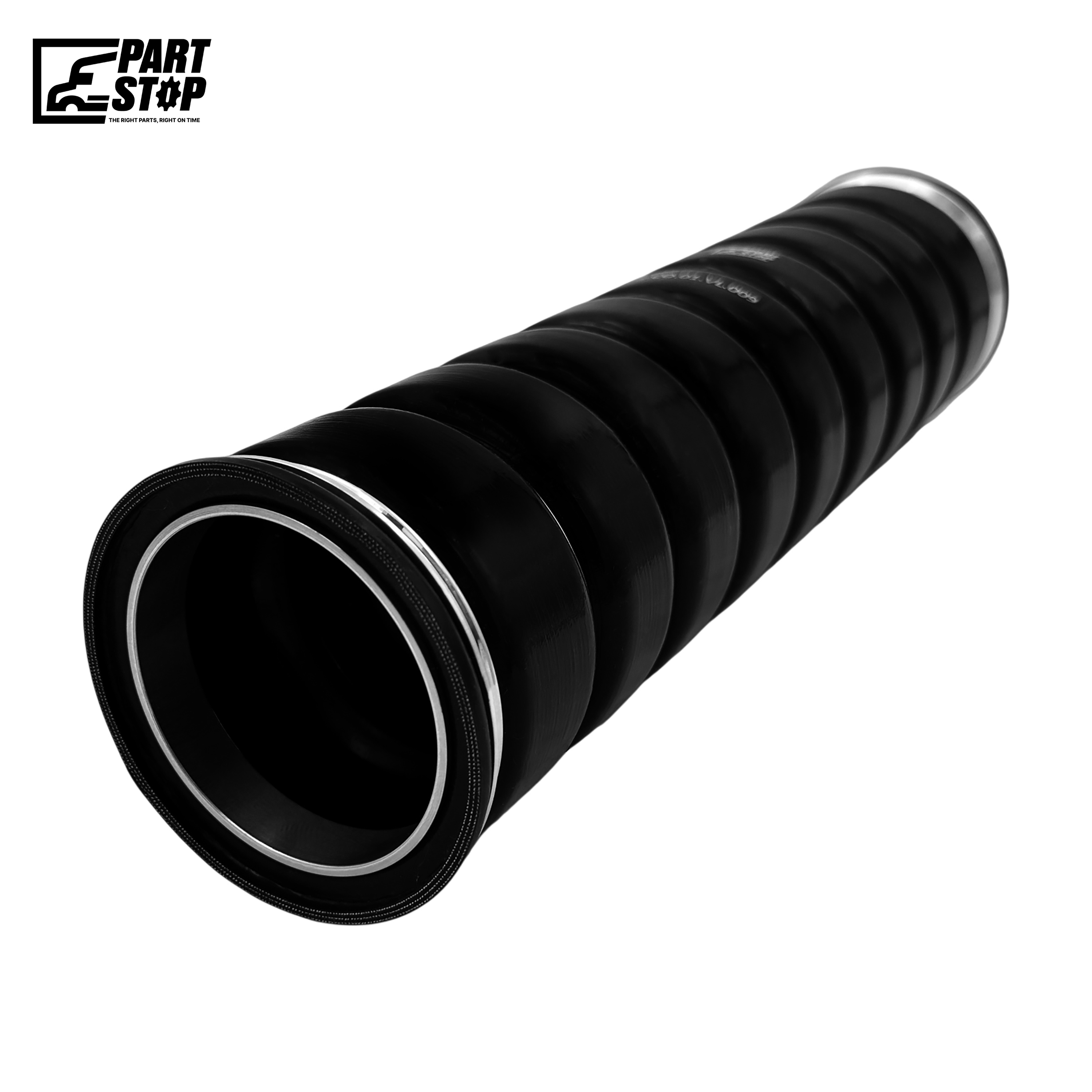 9-Hump Silicone CAC Bellows Hose - 100mm to 83mm Reducer - 400mm Length - Fits Volvo Trucks & Buses F02492S352