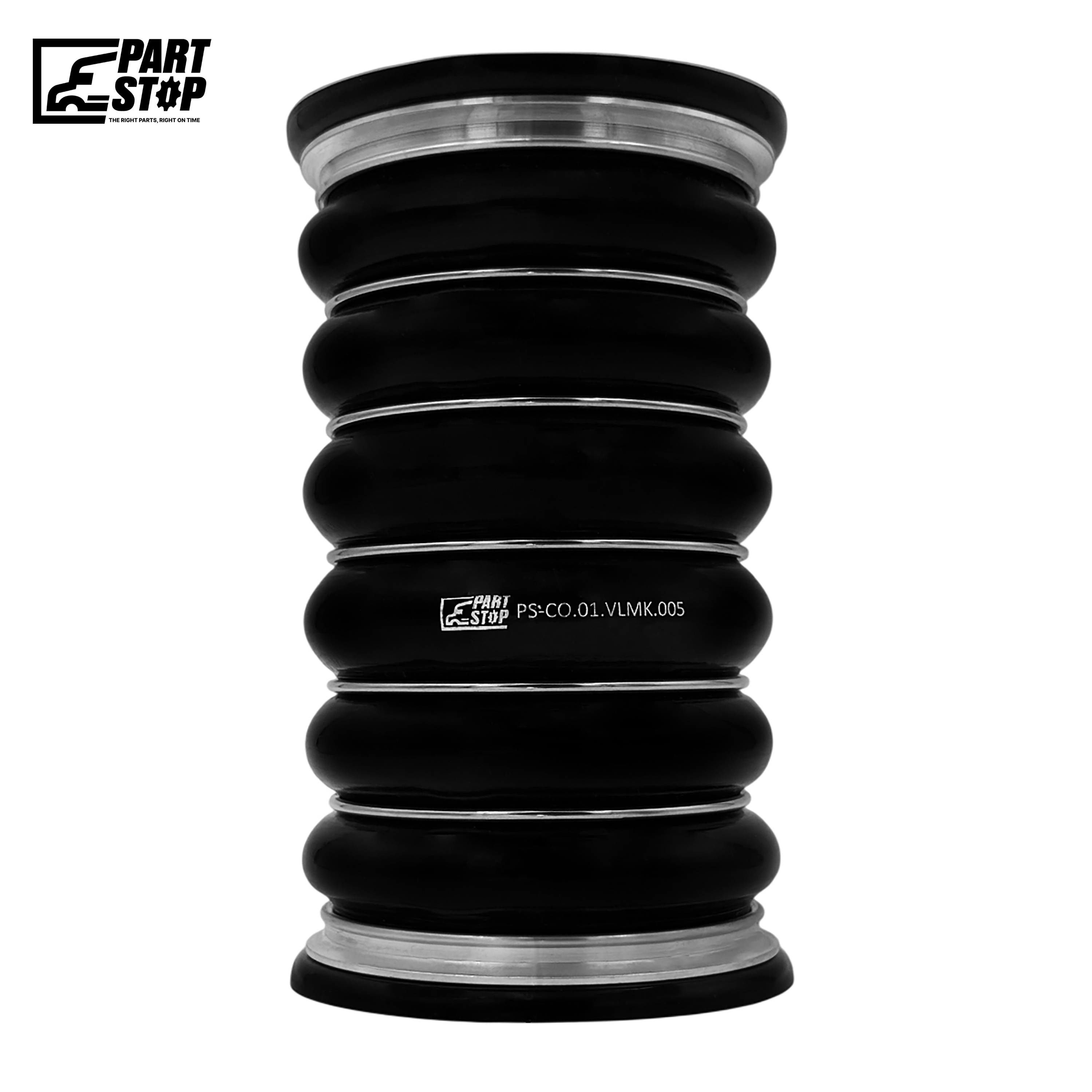 6-Hump Silicone CAC Reducer Hose - 100mm to 85mm ID - 184mm Length - Fits Volvo & Mack F02493S352 — photo 2