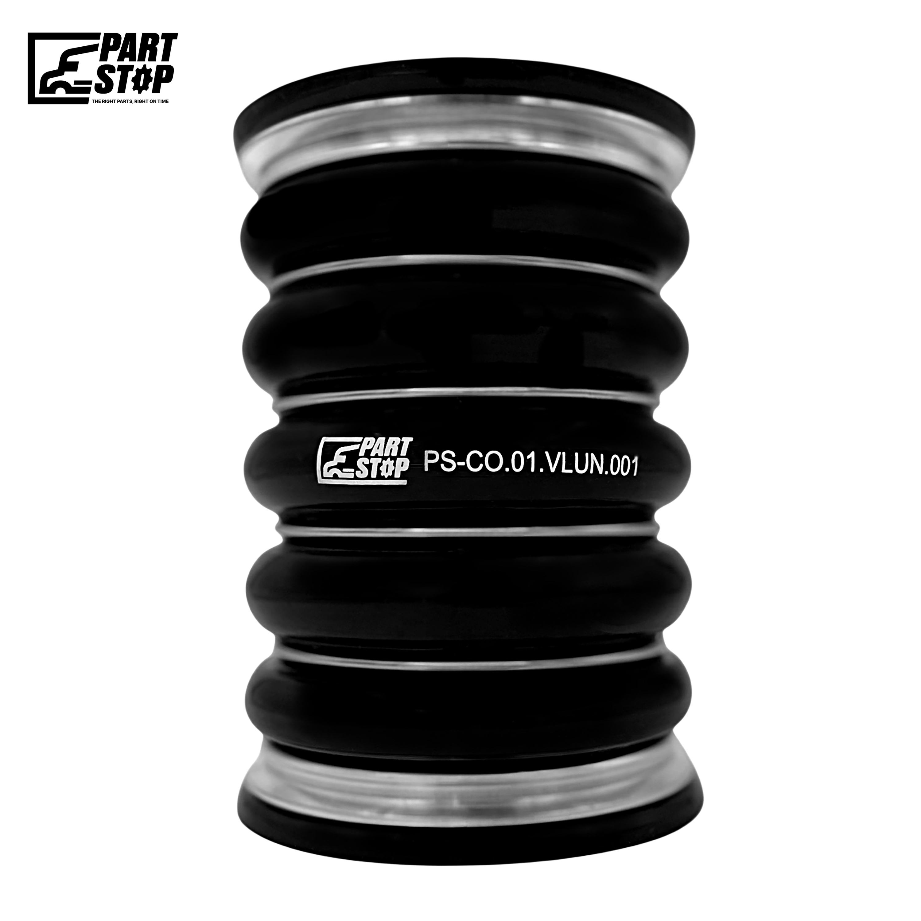 5-Hump Silicone CAC Hose - 82mm ID x 150mm Length with 4 Flanged Rings - Fits Volvo FH/FM F01616S352 — photo 2
