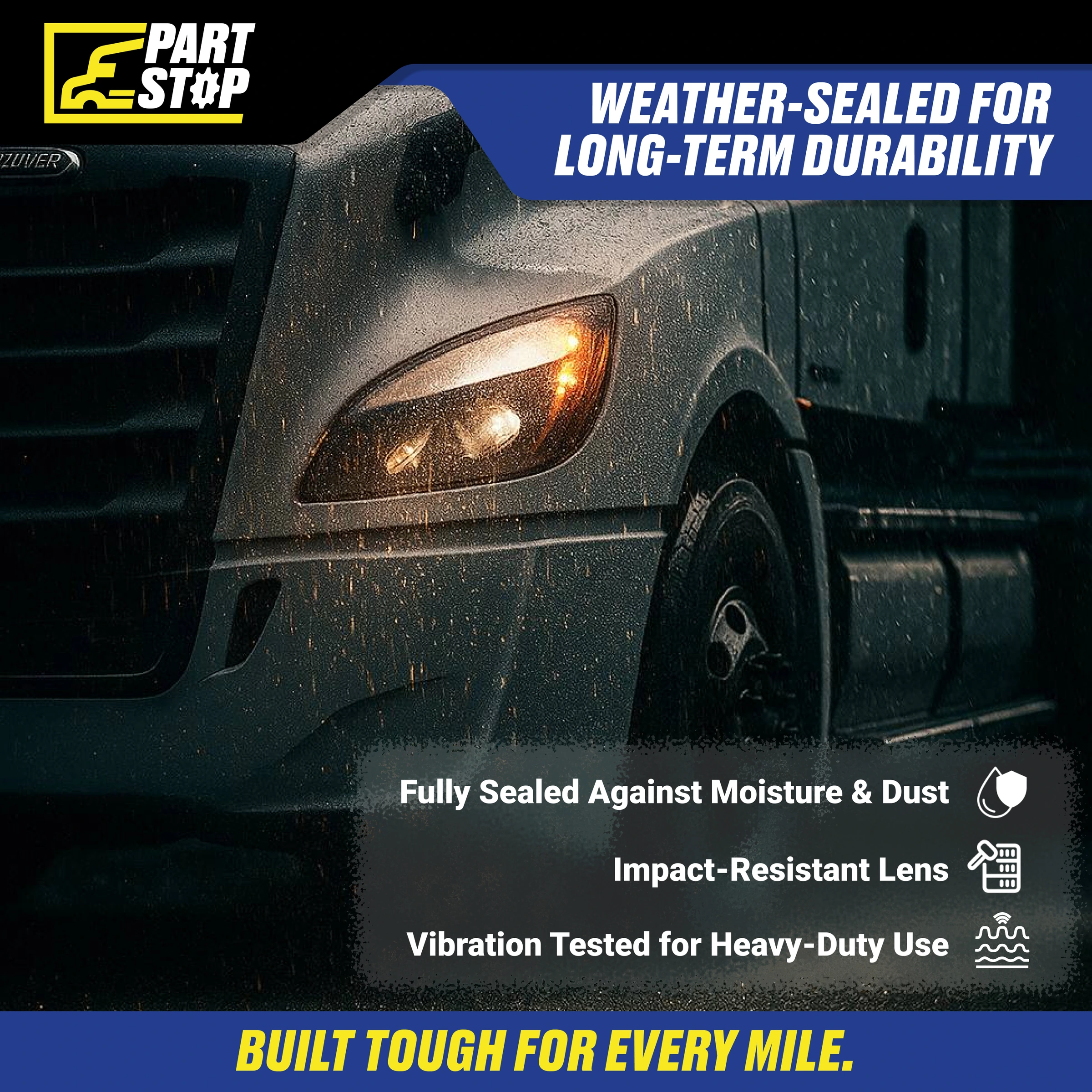 A6601512002 Driver Side Headlight Fits Freightliner Cascadia 2018-2024 — infographic