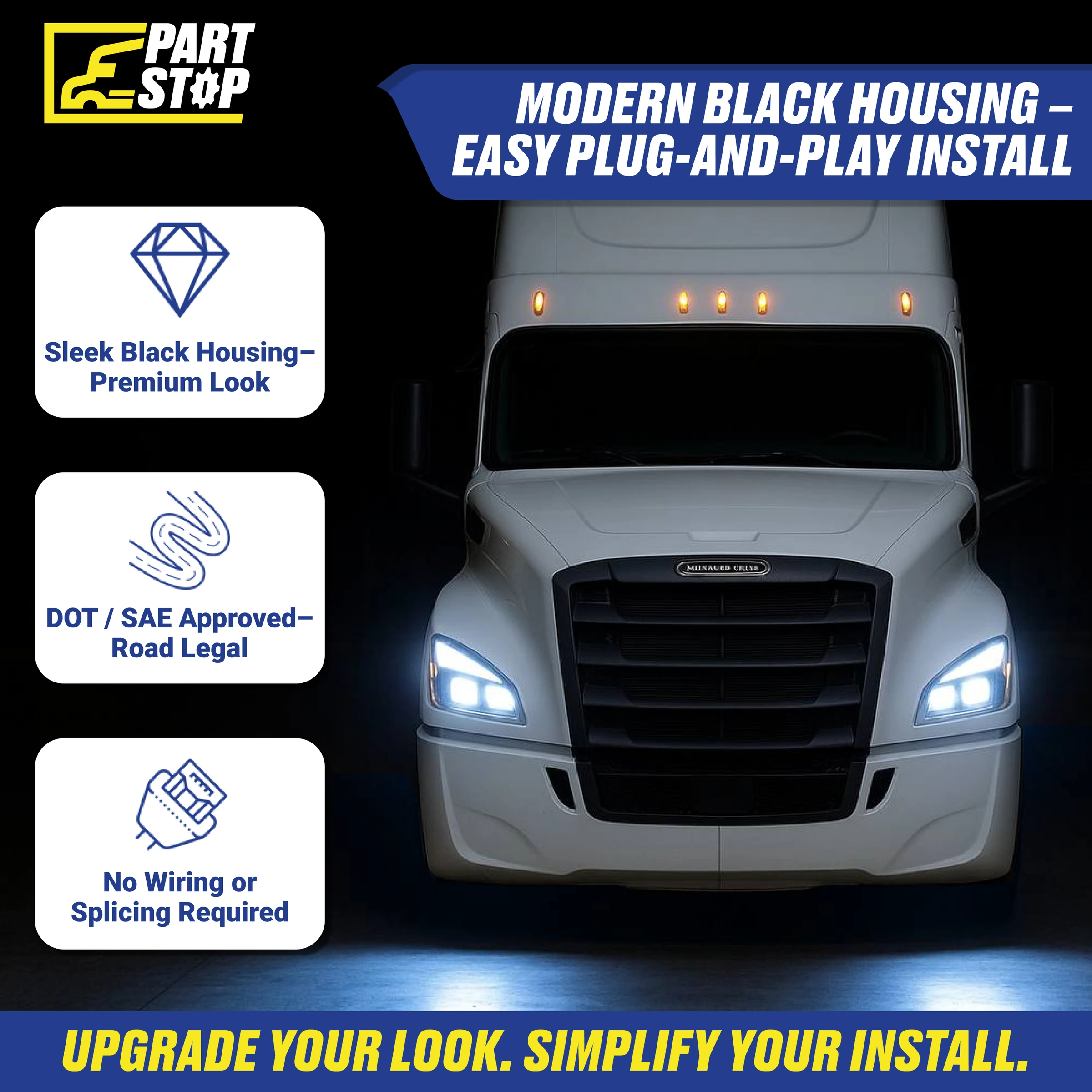 A6601512002 Driver Side Headlight Fits Freightliner Cascadia 2018-2024 — infographic 4