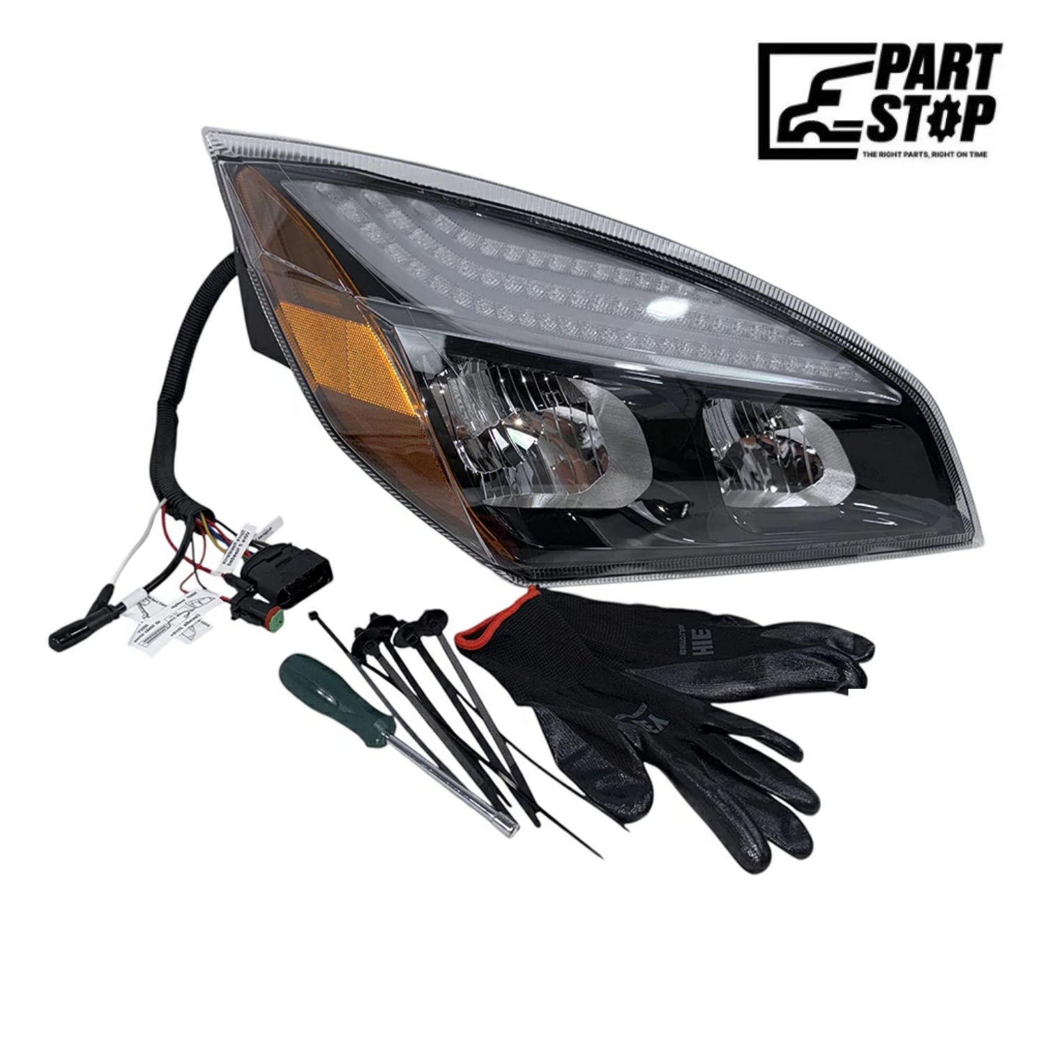 RH Headlight Assembly Fits Freightliner Cascadia 2018-2023 LED A6601512003