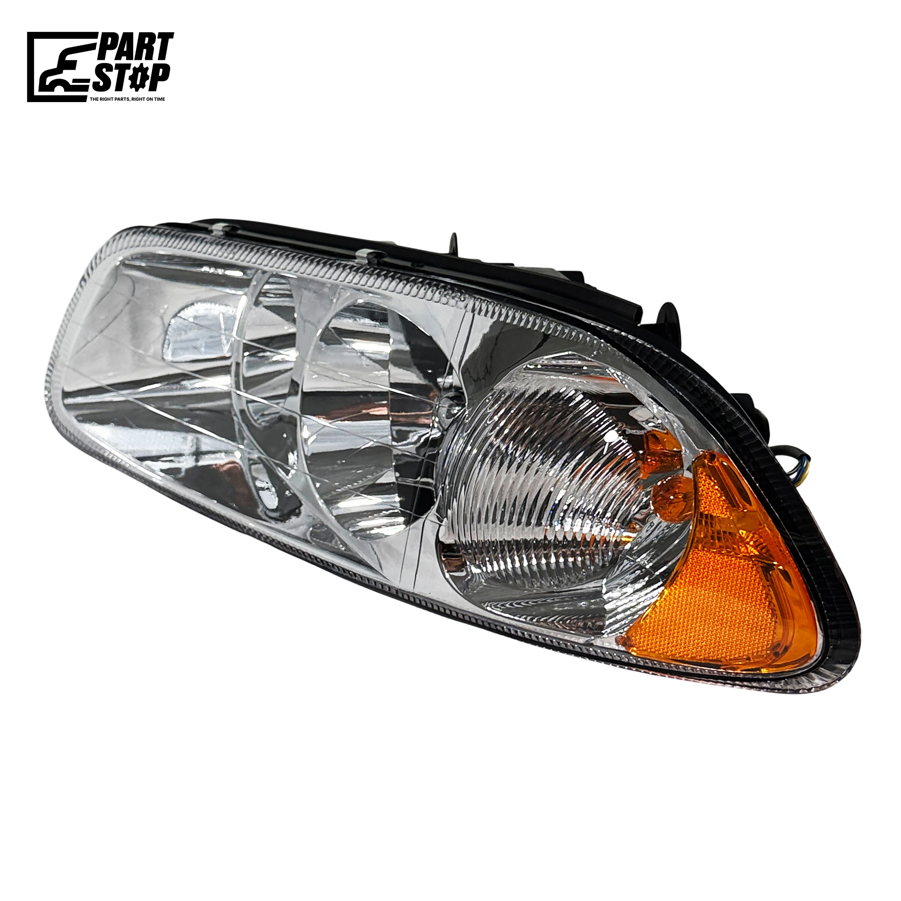 Left Driver Side Complete Halogen Headlight Assembly for Mack Vision & Pinnacle (1998–2018) - Includes All Bulbs, Chrome Housing, (LH Only) — photo 2