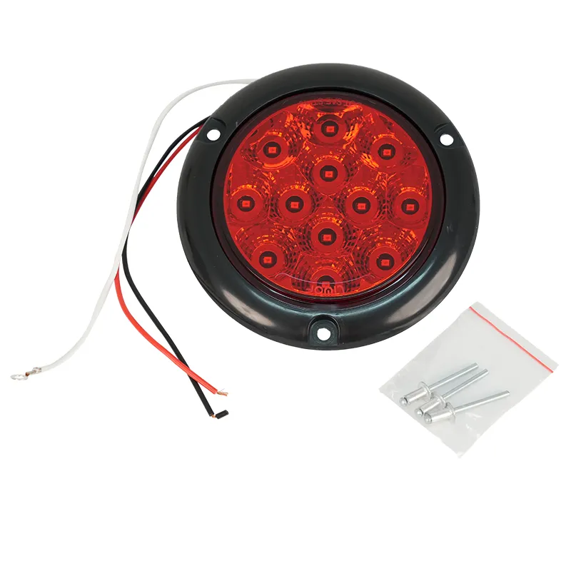 Trailer Tail Light  Plug,  Stop Turn Tail Light Backup,  4 Inch Red/Clear, 12V — photo 2