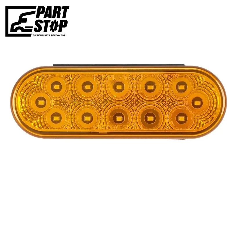 6" Oval 12 LED Amber Turn & Marker Light for Truck and Trailer - 3-Pin Connector