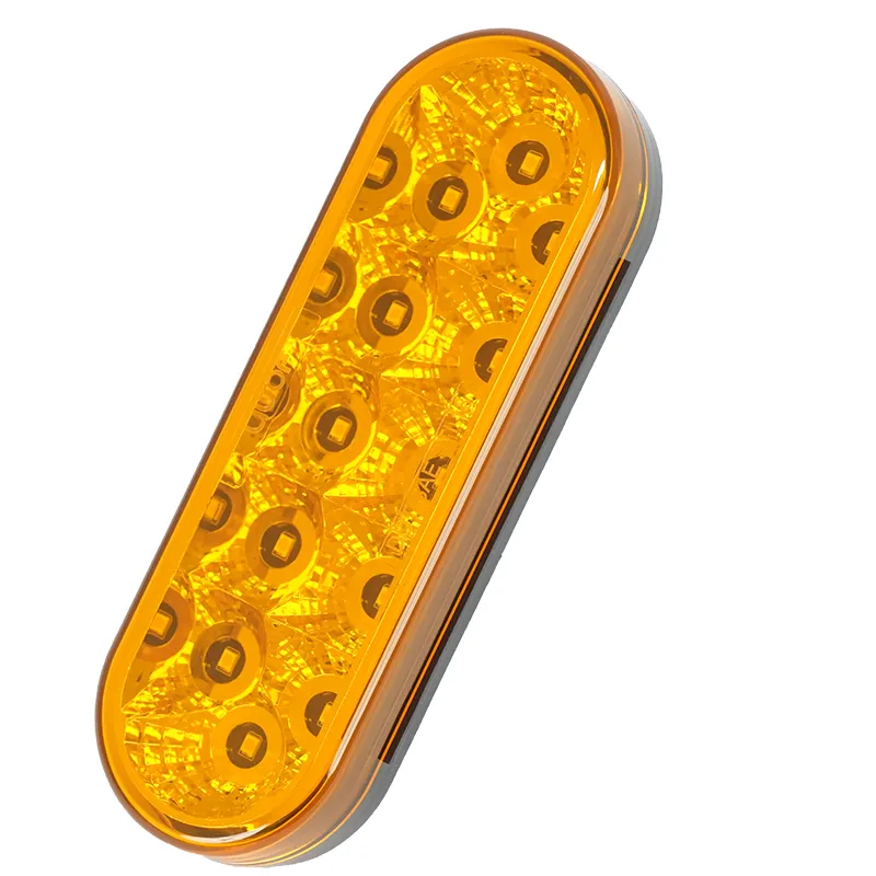 6" Oval 12 LED Amber Turn & Marker Light for Truck and Trailer - 3-Pin Connector — photo 2