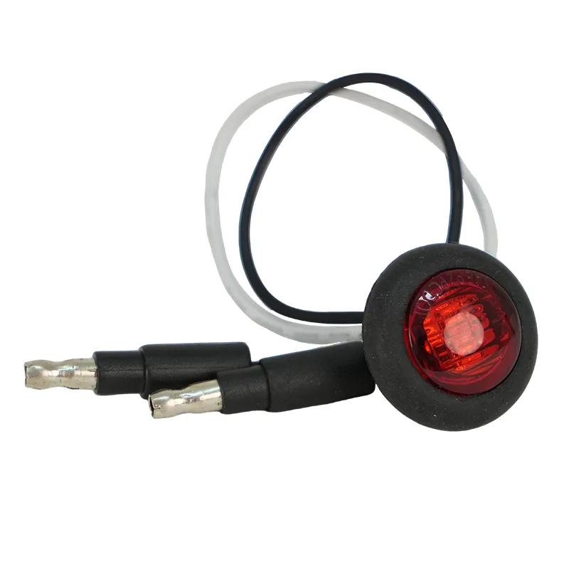 3/4" Small Round LED Side Marker Lights Red Truck Trailer Clerance Light 12V — photo 2