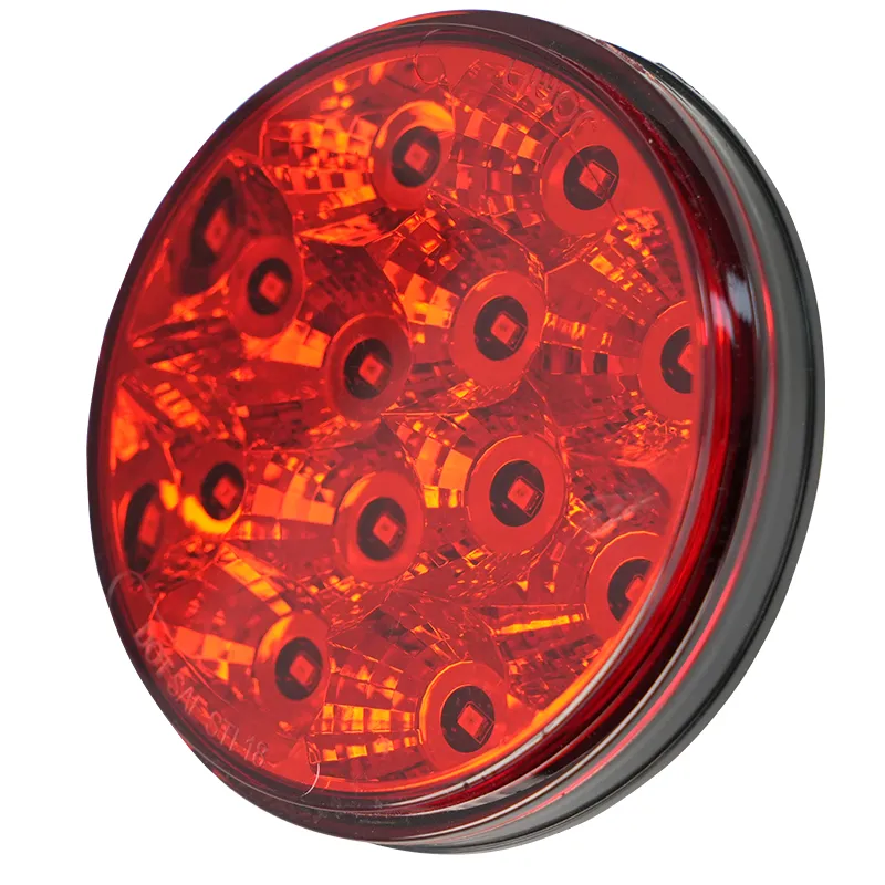 LED Trailer 4 Inch Stop Turn Tail Round Flange Mount, 12 Diode, 12V — photo 2