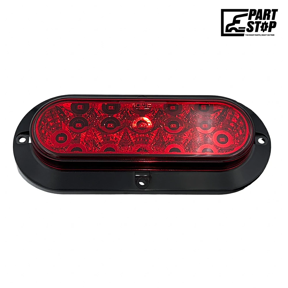 Nilight TL-01 6 inch Oval Red 10 LEDs Trailer Tail Light Stop Brake RV , Semi