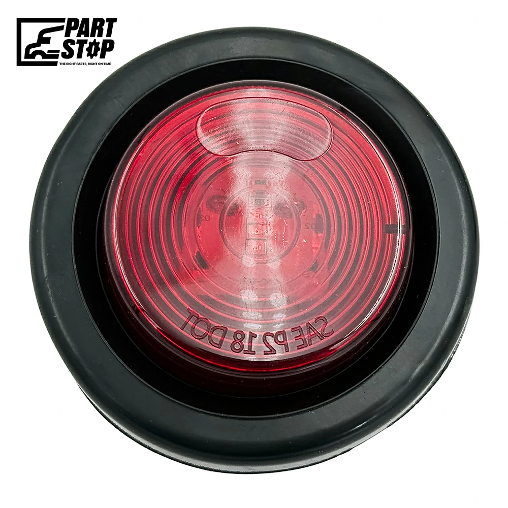 Truck Trailer Clearance Side Marker Light, Round Red, 3 Diode, 12V Universal