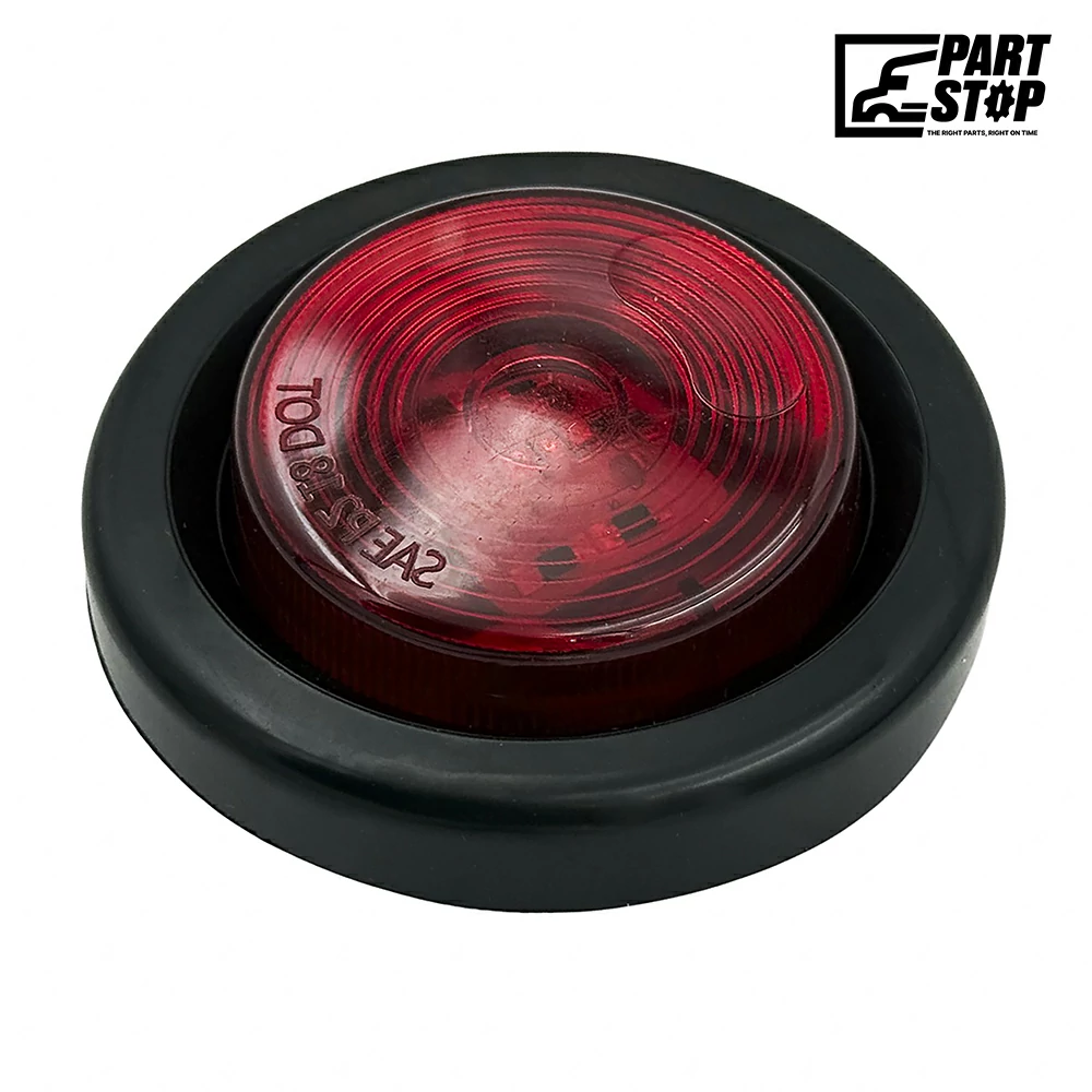 Truck Trailer Clearance Side Marker Light, Round Red, 3 Diode, 12V Universal — photo 2
