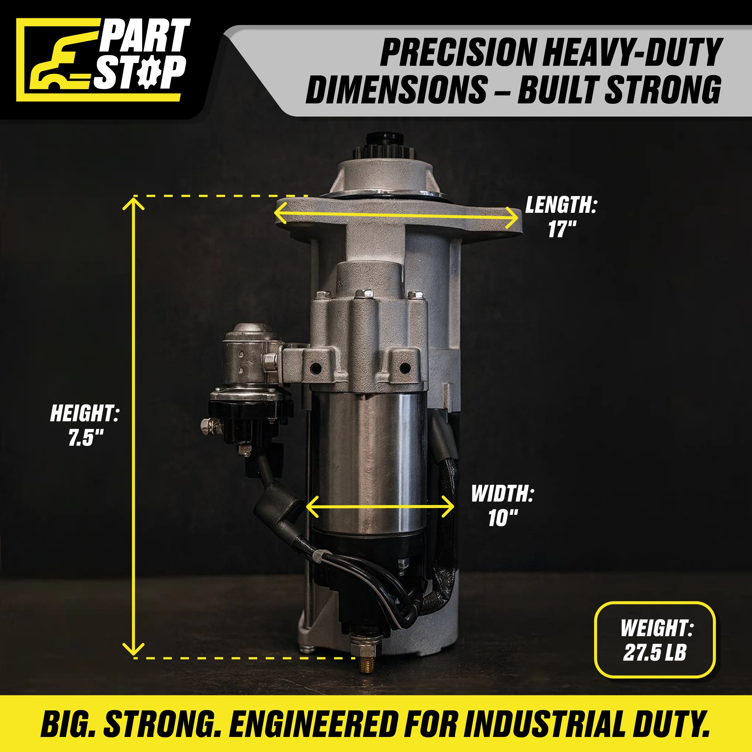 TM2802 Starter Motor Fits Cummins 6CT 6CTA 24V Diesel — infographic