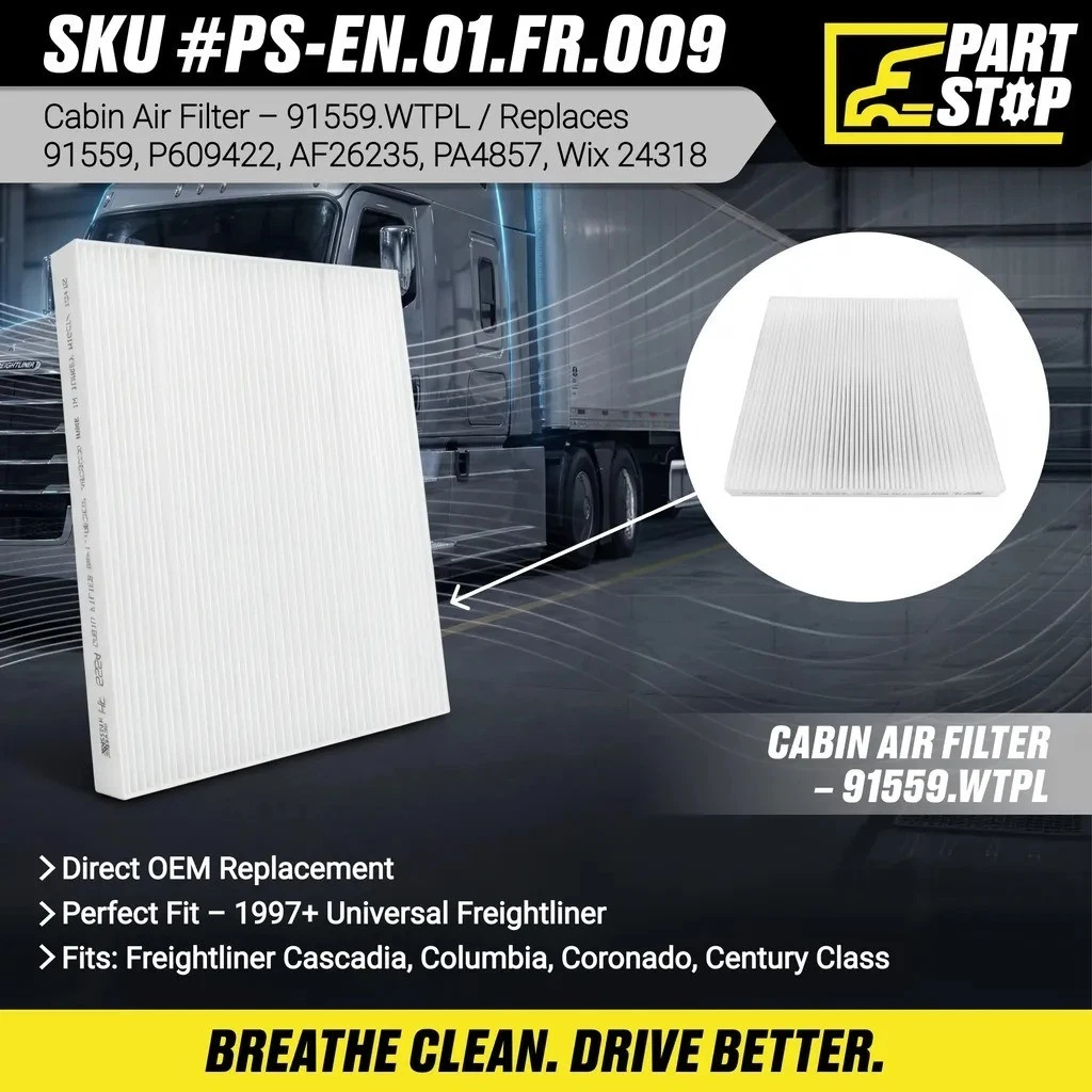 P609422 Cabin Air Filter Fits Freightliner Cabin Air Filter Aftermarket — infographic