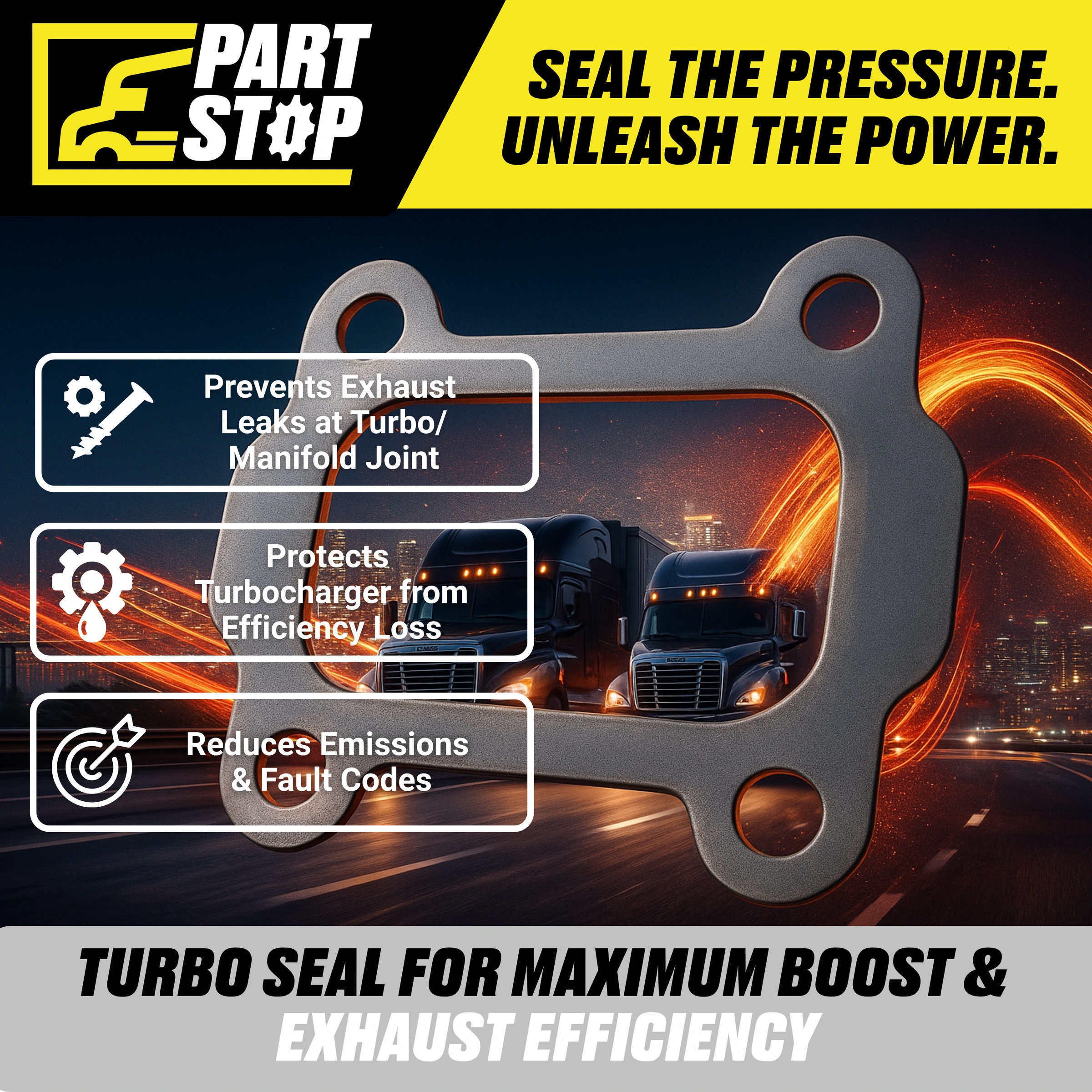 3102314 Turbo Outlet Gasket Fits Cummins ISX15 Fits Kenworth — infographic
