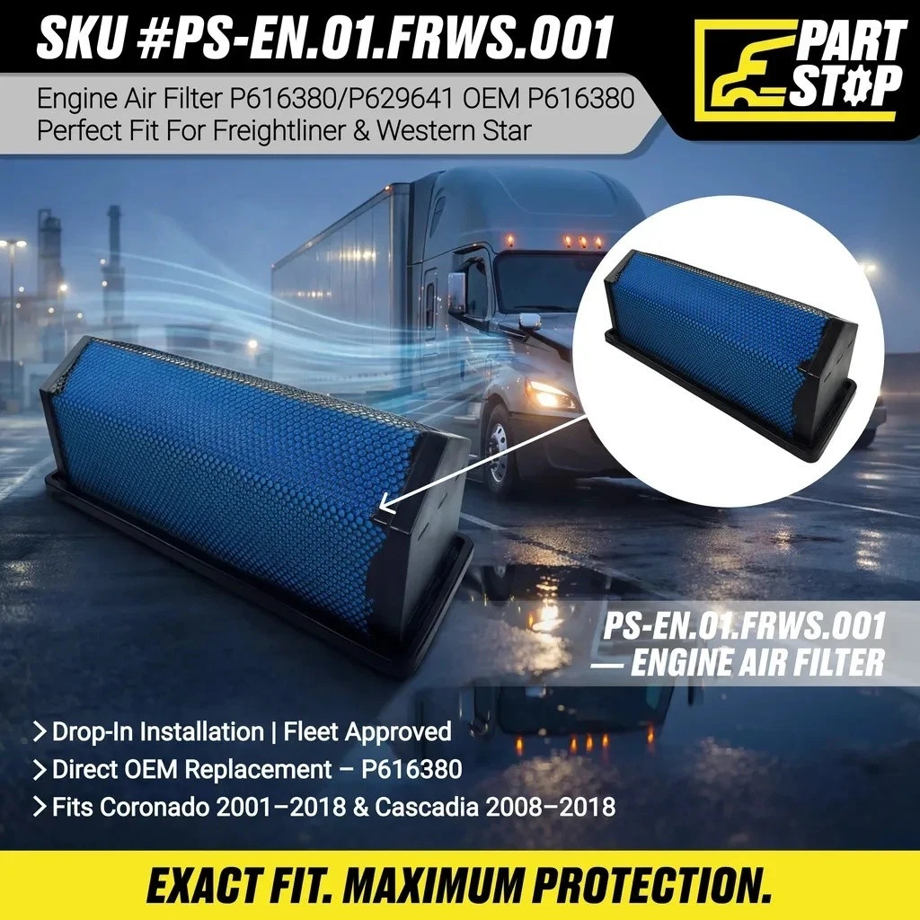 Engine Air Filter Fits Freightliner P629641, 336867002, 336867010 — infographic