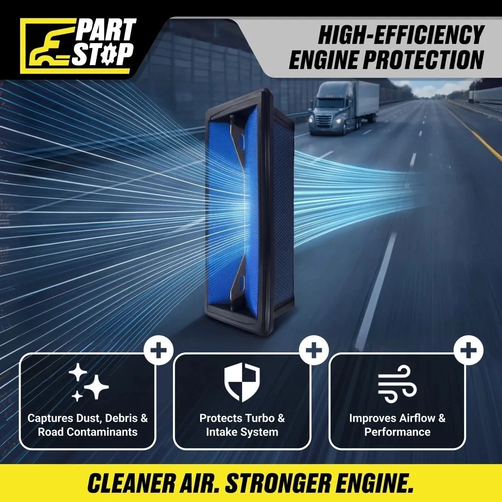 Engine Air Filter Fits Freightliner P629641, 336867002, 336867010 — infographic