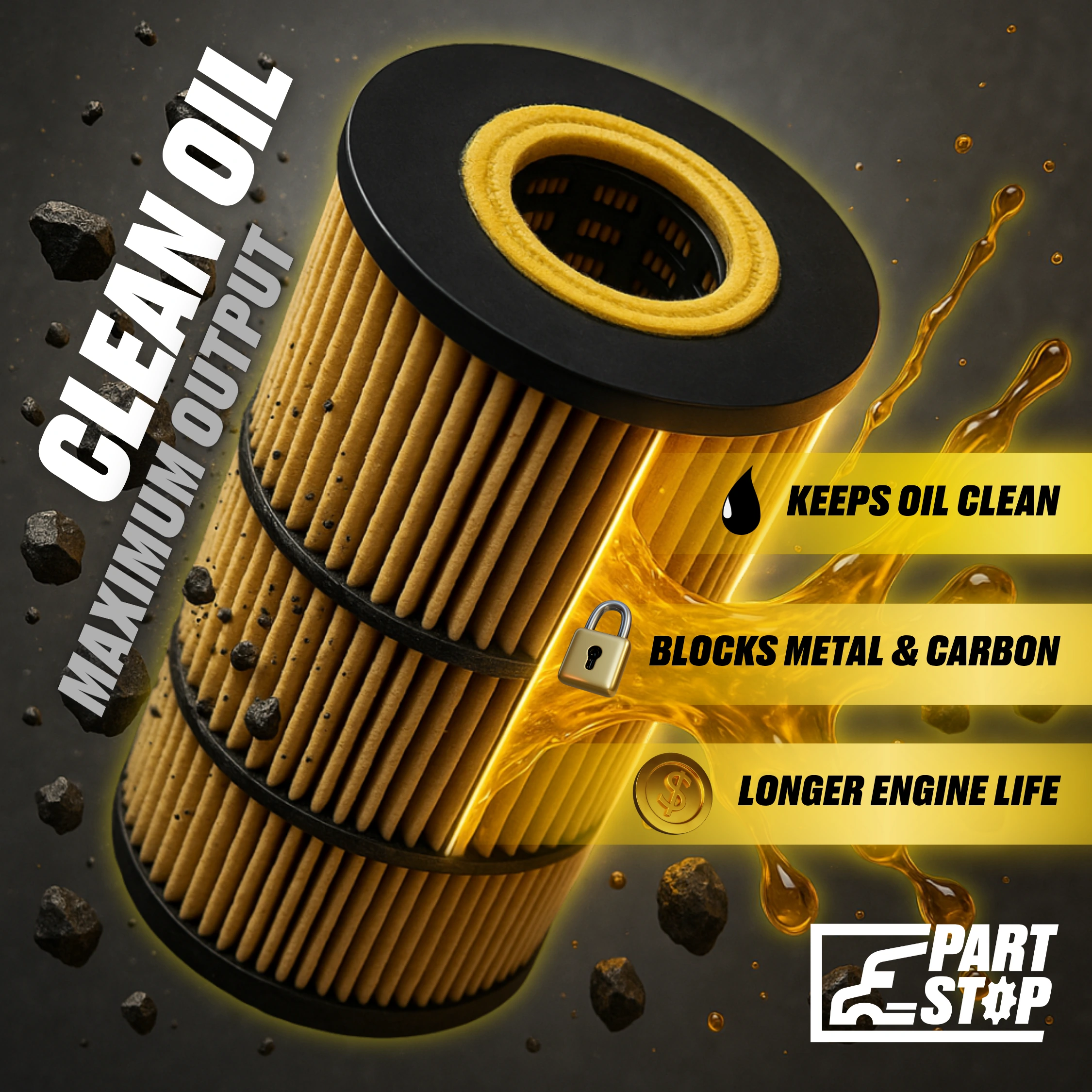 Oil Filter Fits DD13 DD15 DD16 Fits Freightliner  A4731800909 — infographic
