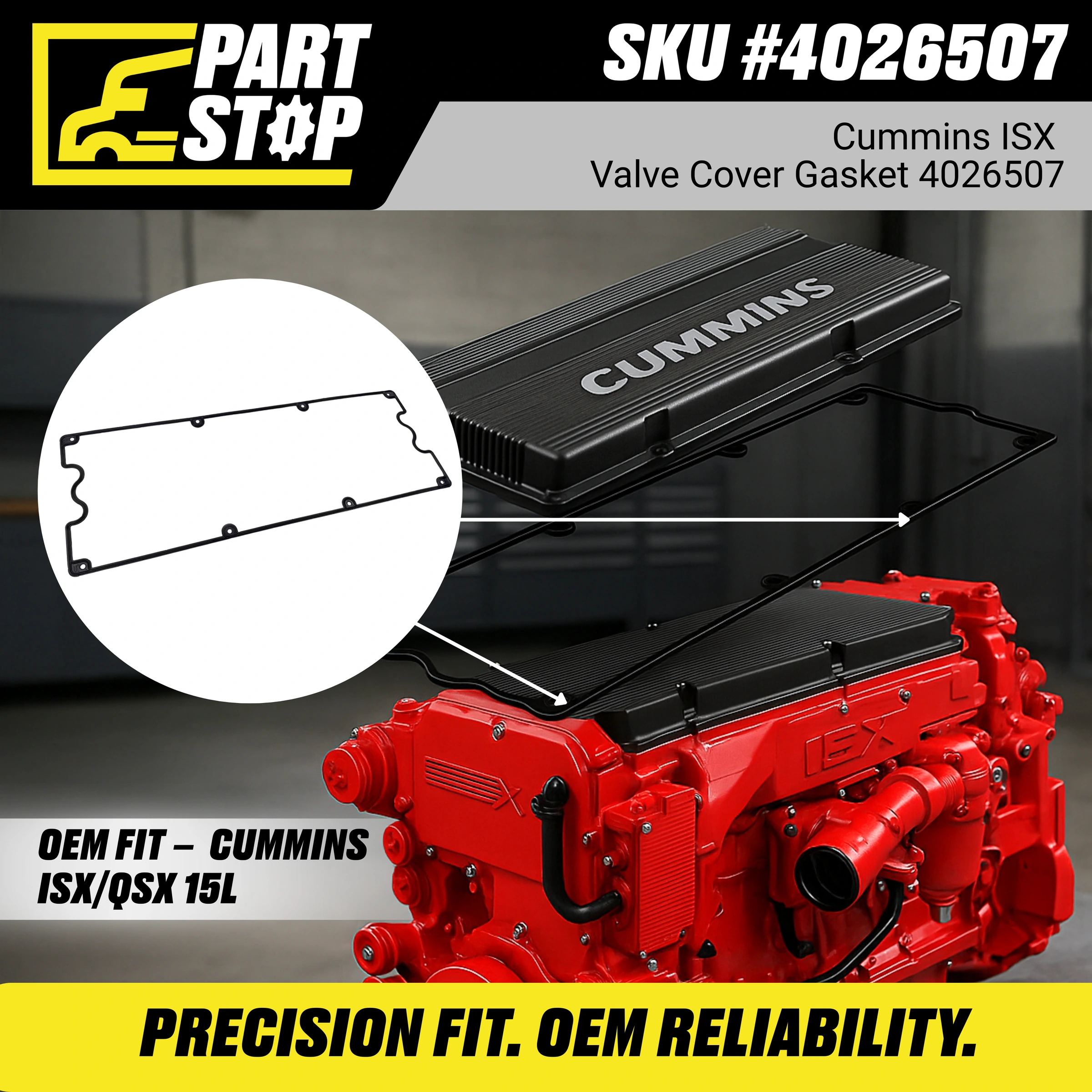 4026507 Valve Cover Gasket Seal Fits Cummins ISX ISX15 ,  High Quality — infographic