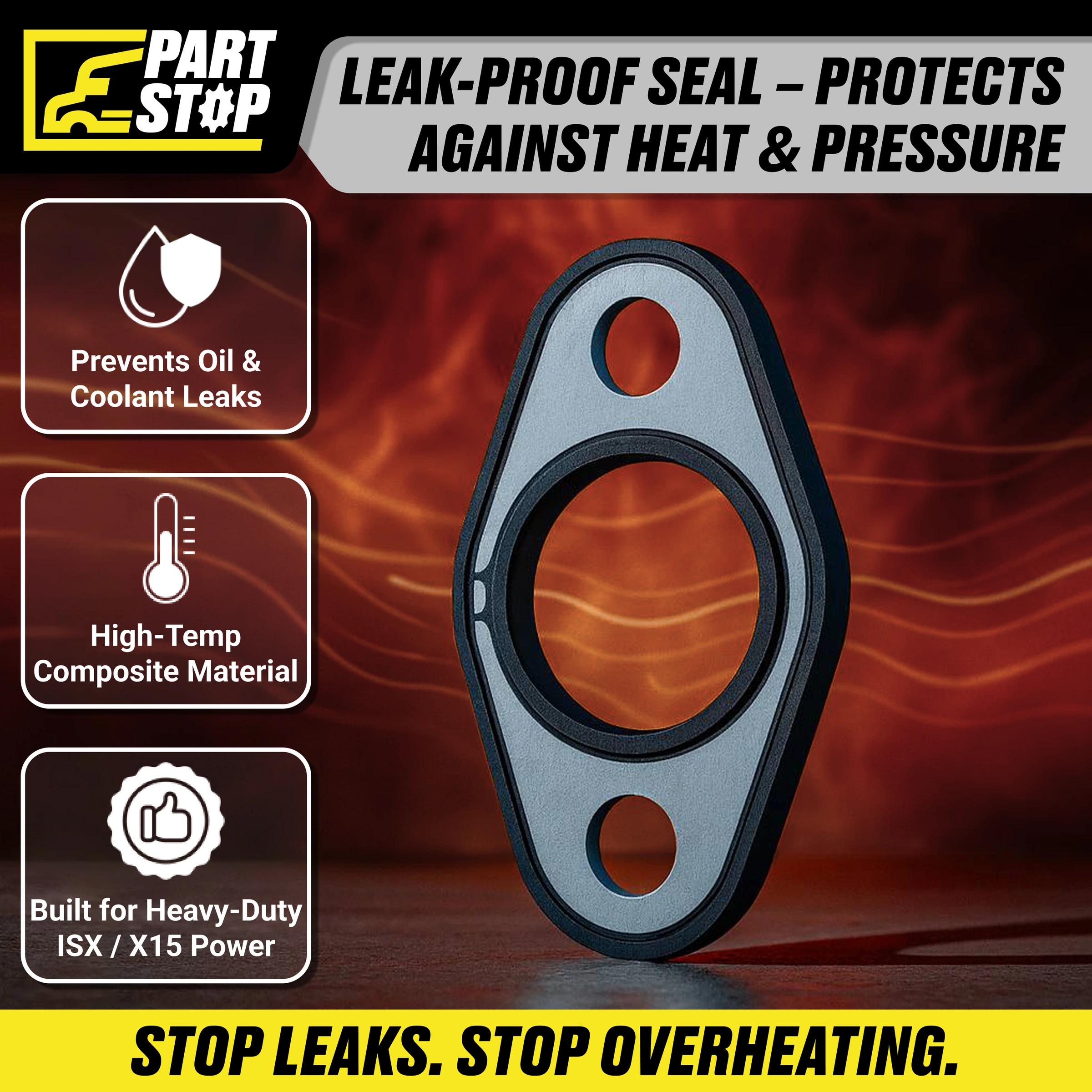 4973532 Oil Cooler Gasket Fits Cummins ISX Fits Kenworth — infographic