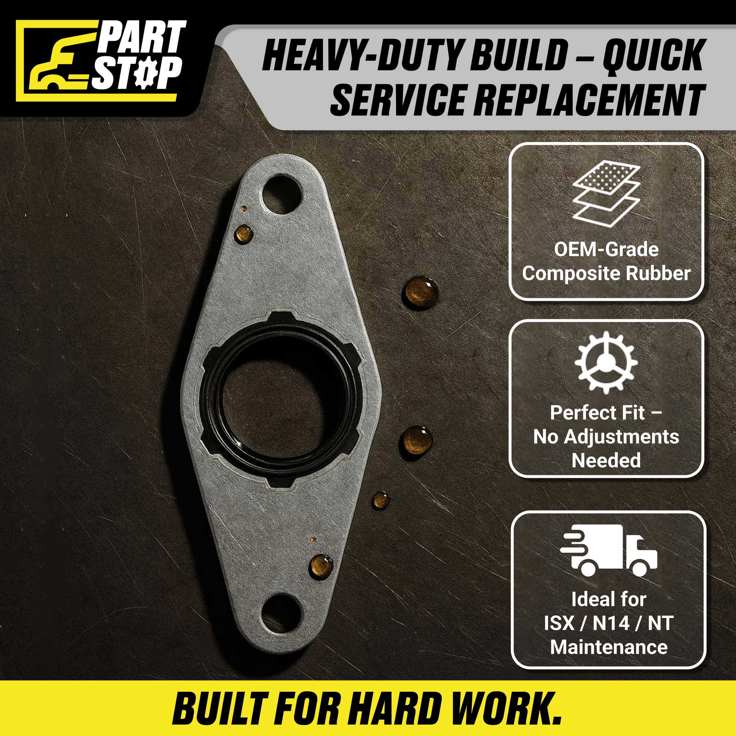 3069678 Cummins ISX Oil Cooler Gasket Fits Kenworth Fits Peterbilt — infographic