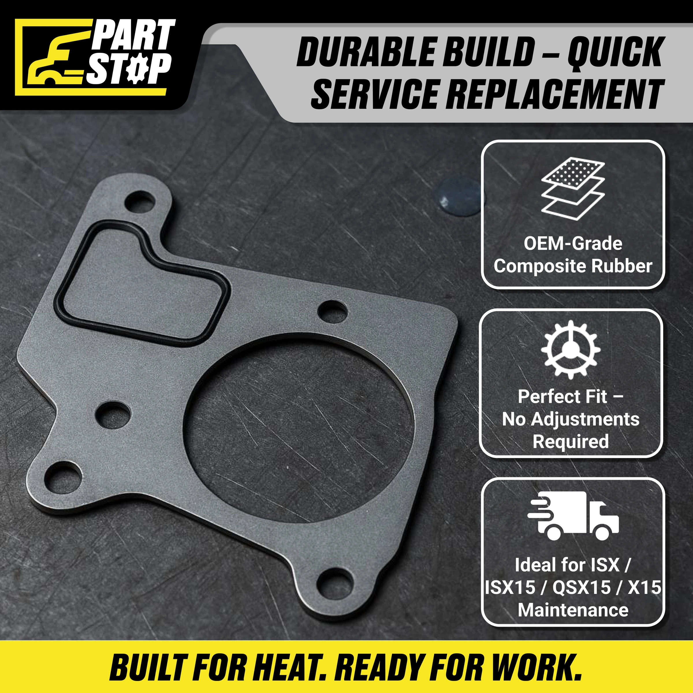 Thermostat Housing Gasket Fits Cummins ISX ISXe5 3682673 — infographic