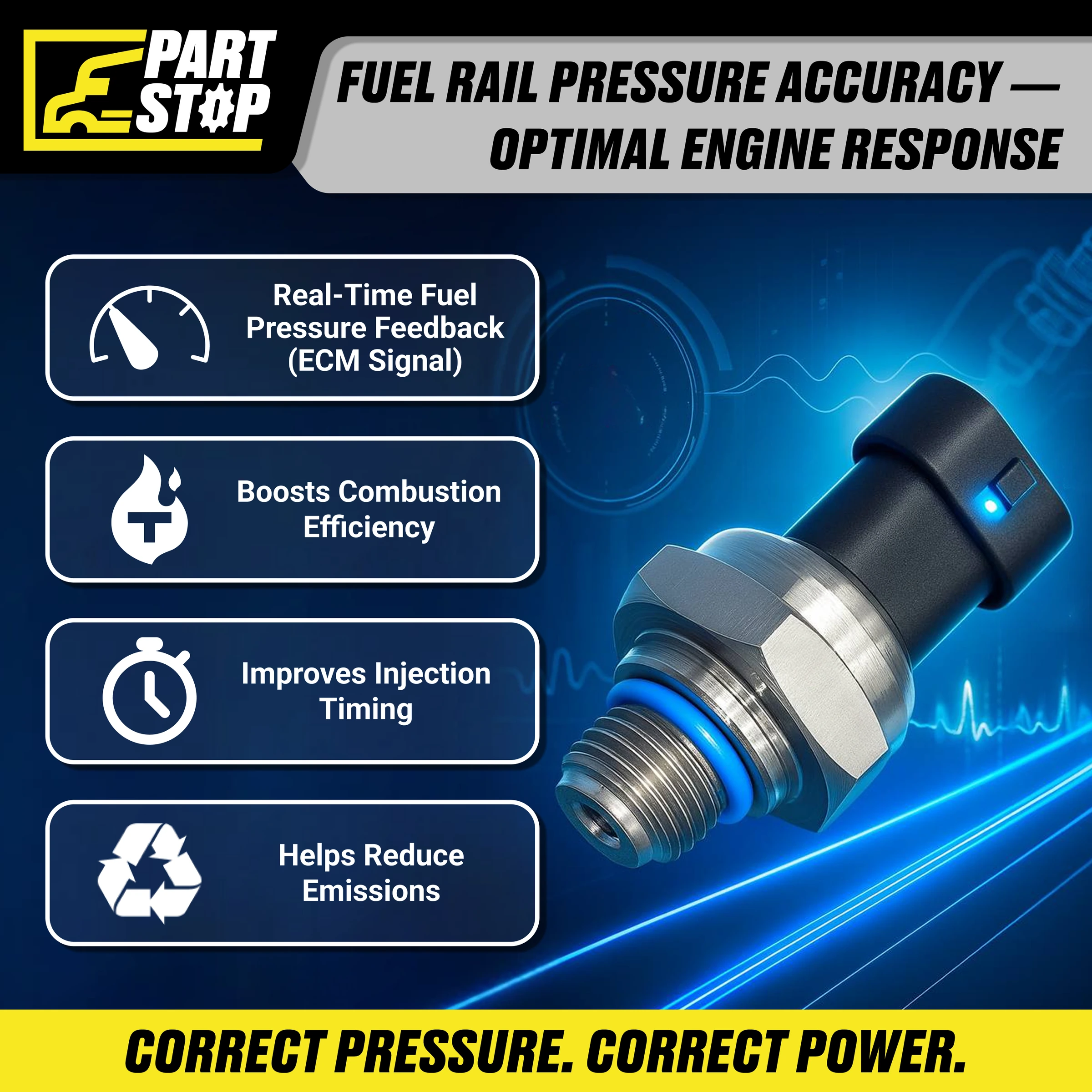 4921499 Fuel Pressure Sensor Fits Cummins ISX  High Quality 6 months Warranty — infographic