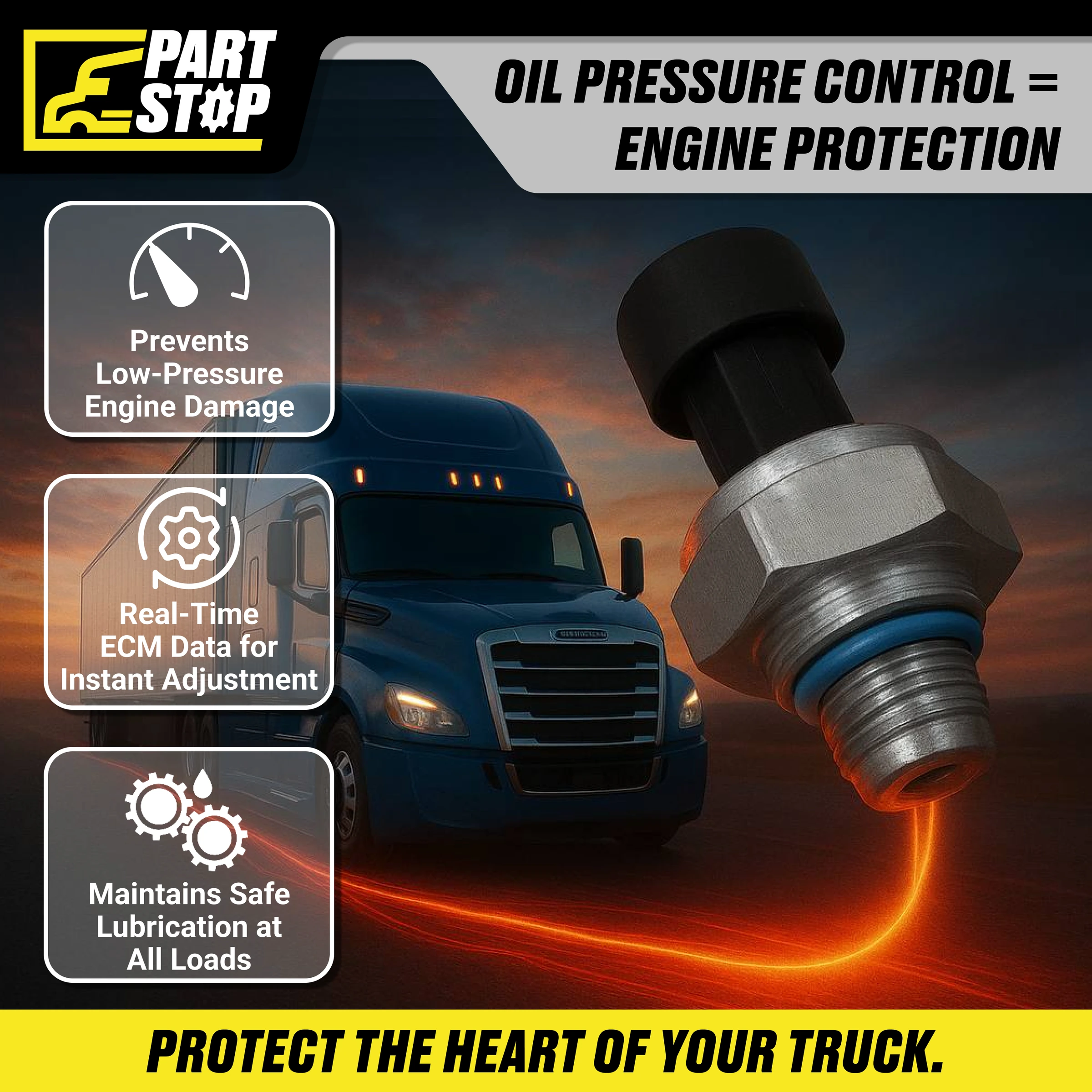 Pressure Sensor Fits Cummins ISC/ISL Direct Replacement 4921495 — infographic