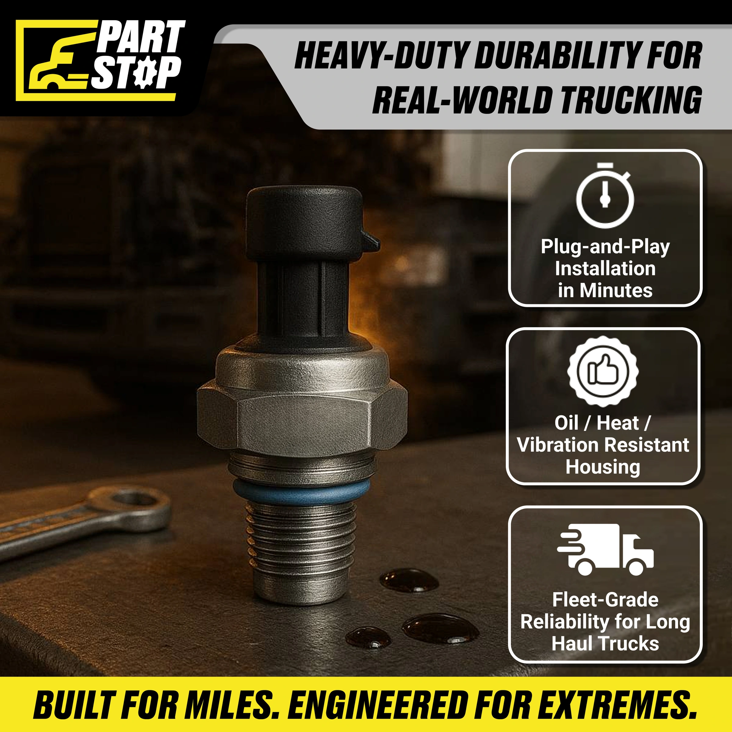 Pressure Sensor Fits Cummins ISC/ISL Direct Replacement 4921495 — infographic