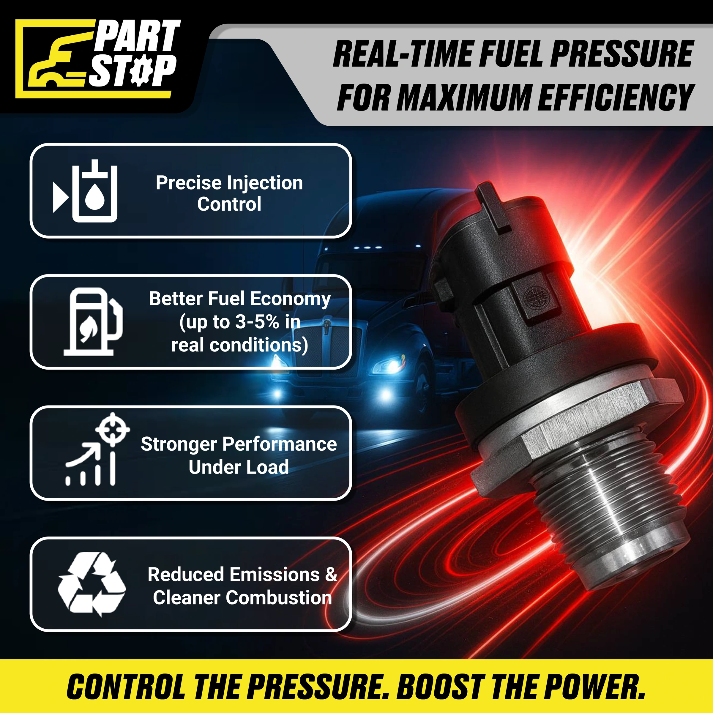Fuel Rail Pressure Sensor Fits Cummins ISX Dodge  Diesel Common 5297640 — infographic