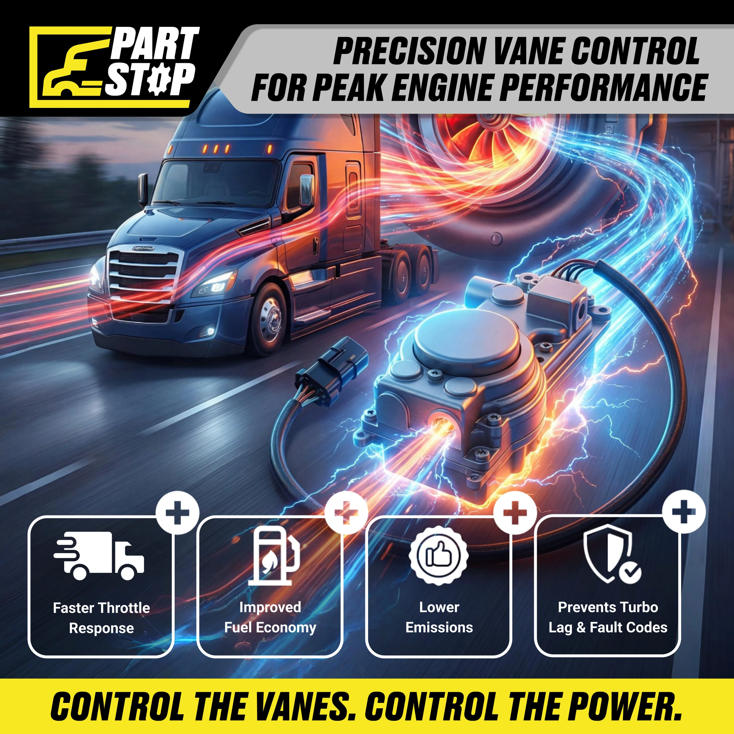 VGT Turbo Actuator Fits Cummins ISX  Fit  Kenworth Peterbilt Volvo 4034289 — infographic