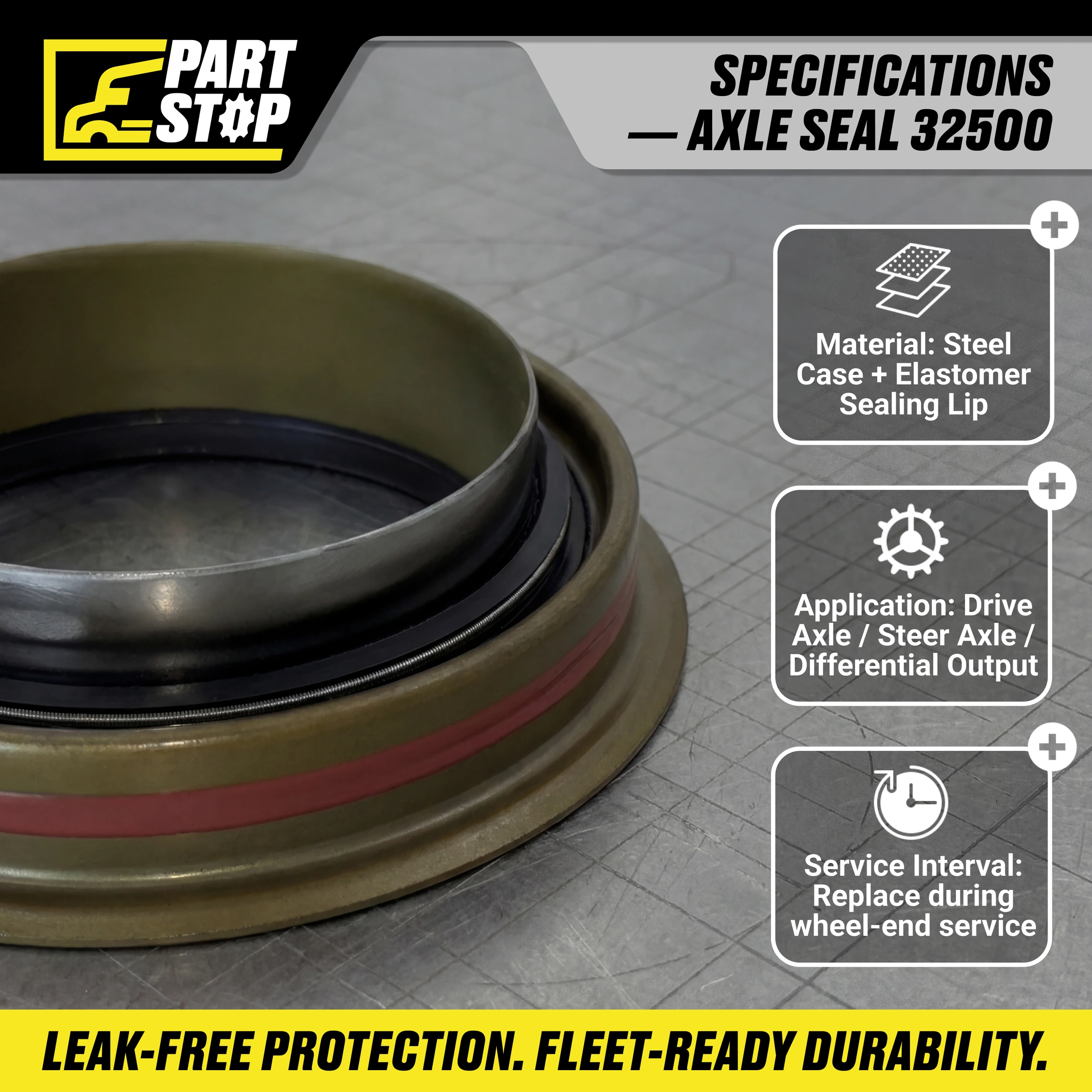 A11205X2728 Differential Pinion Seal Fits Meritor/Mack MACK Universal Direct — infographic