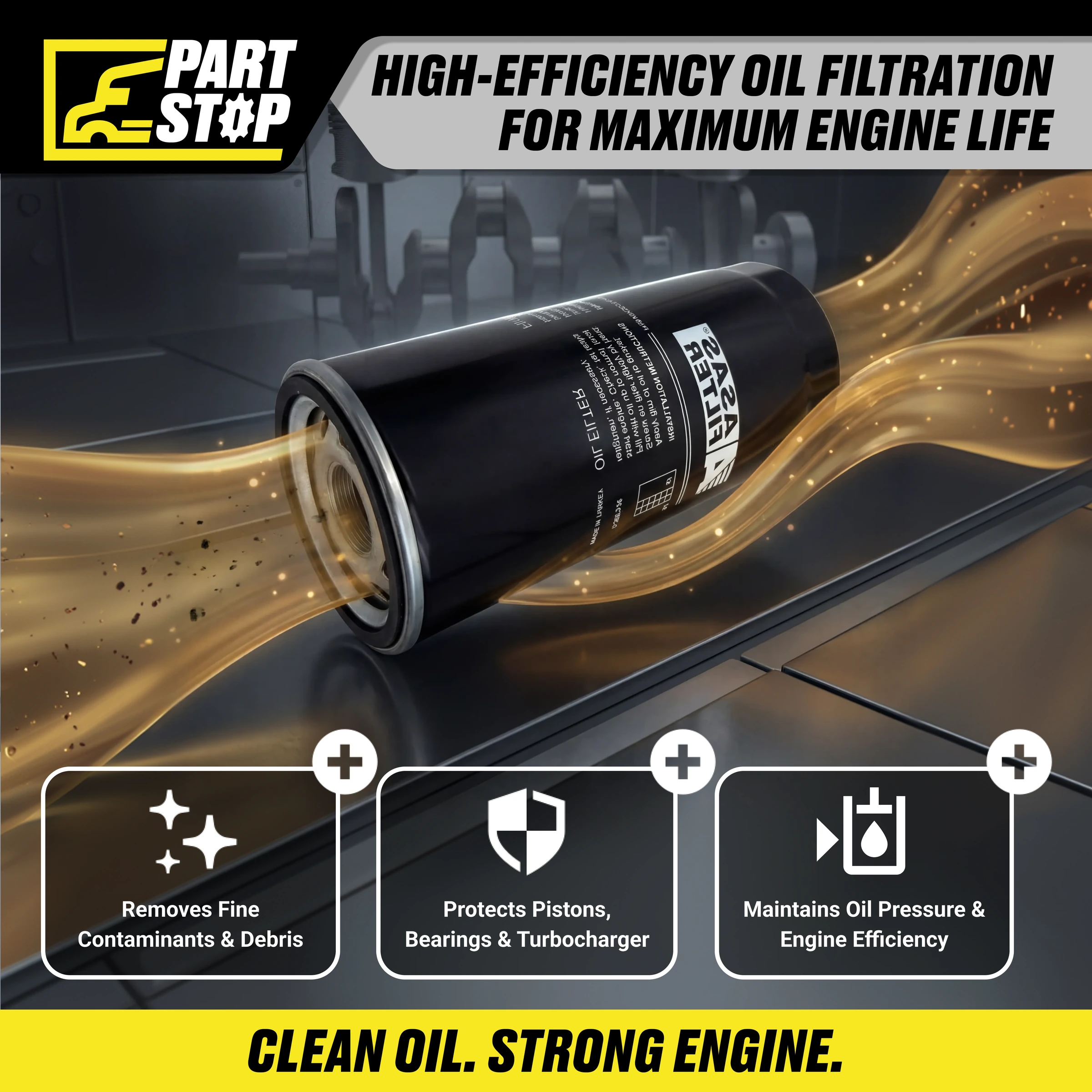 Oil Filter Fits Volvo D12 Fits Mack P550425, LF17502, LFP8642, P559647 , LF3654 — infographic