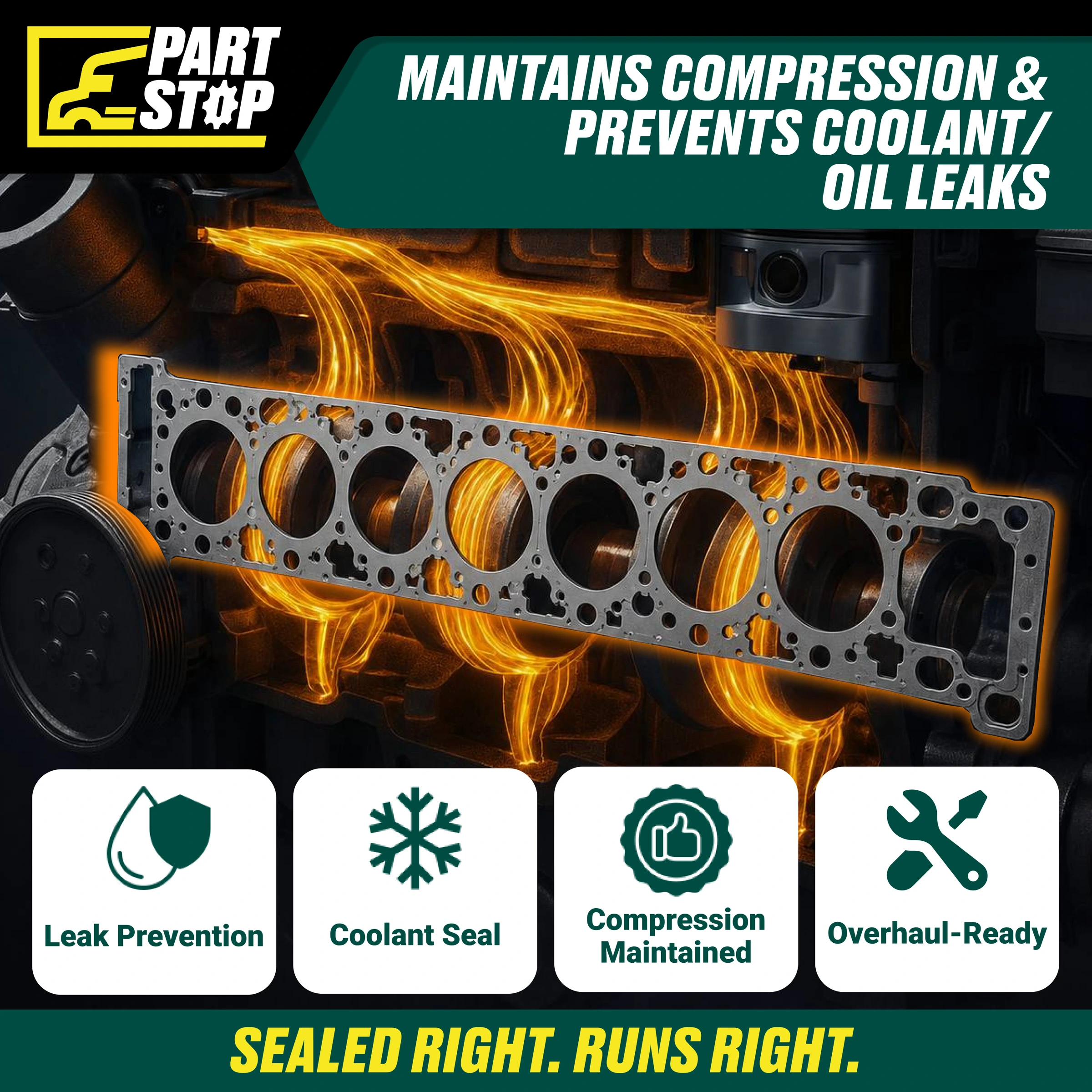 A4720162120 Cylinder Head Gasket Kit Fits Detroit Diesel DD15 DD16 — infographic