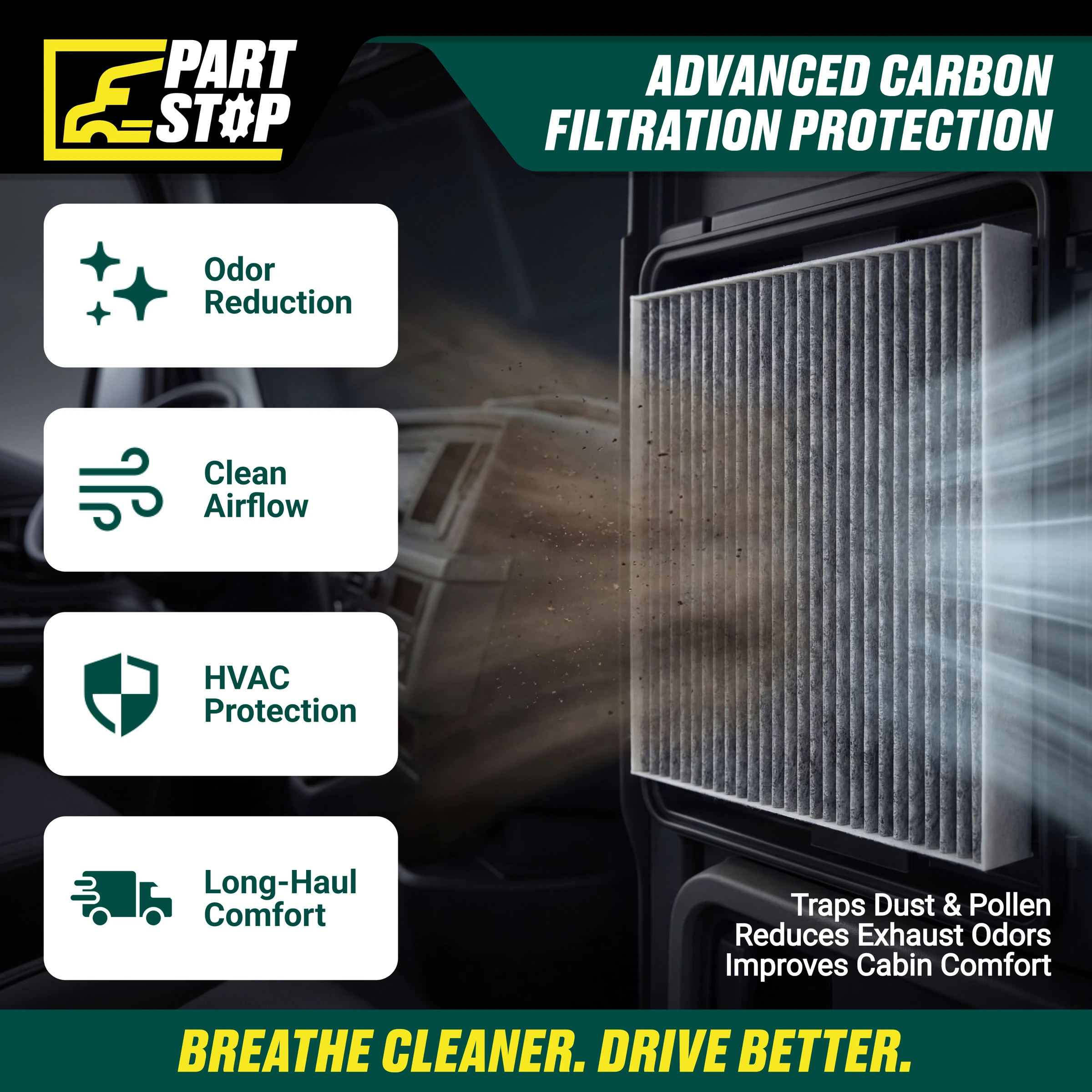 Cabin Air Filter Fits Volvo VNL 2024-2026 AF26405 , AF26472M — infographic