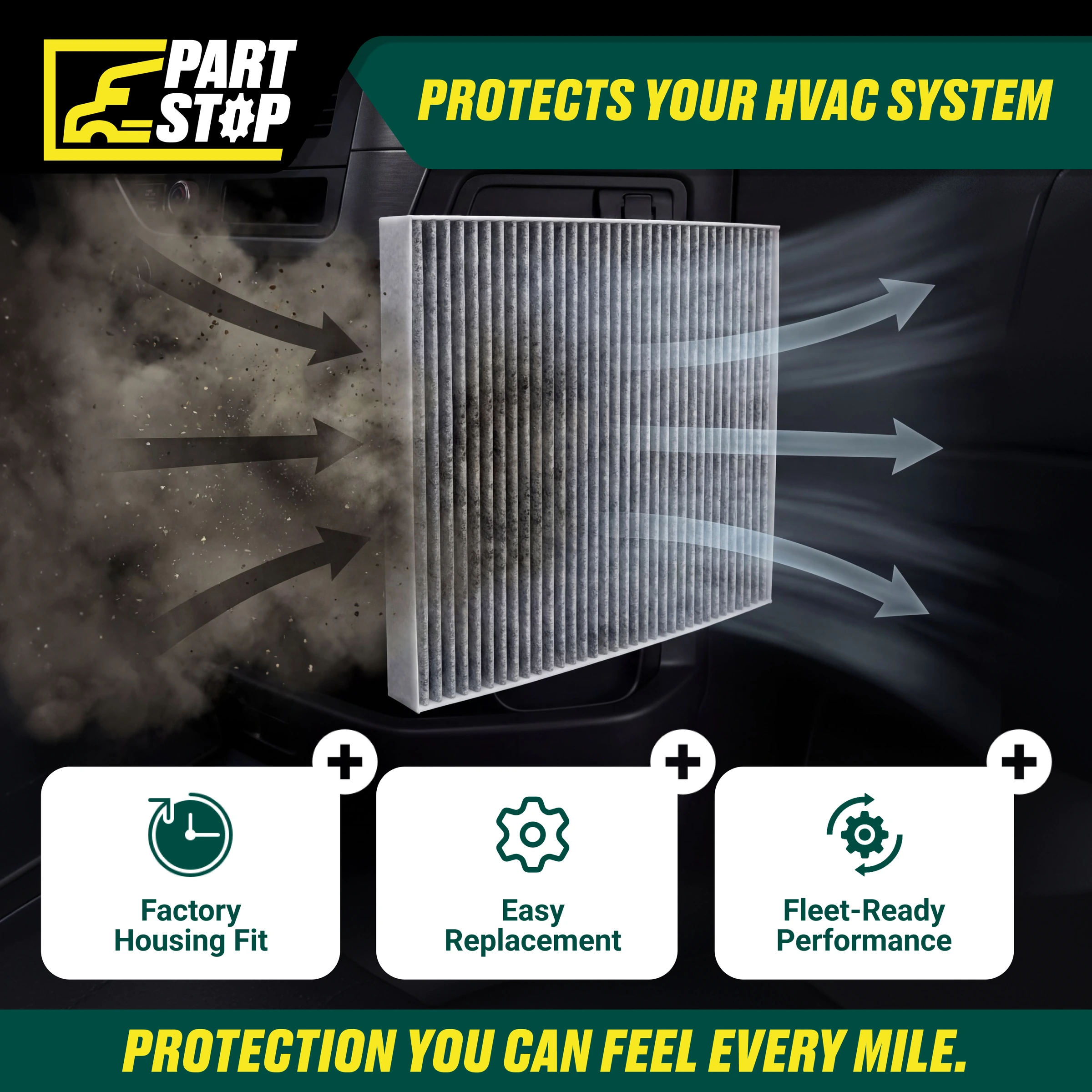 Cabin Air Filter Fits Volvo VNL 2024-2026 AF26405 , AF26472M — infographic