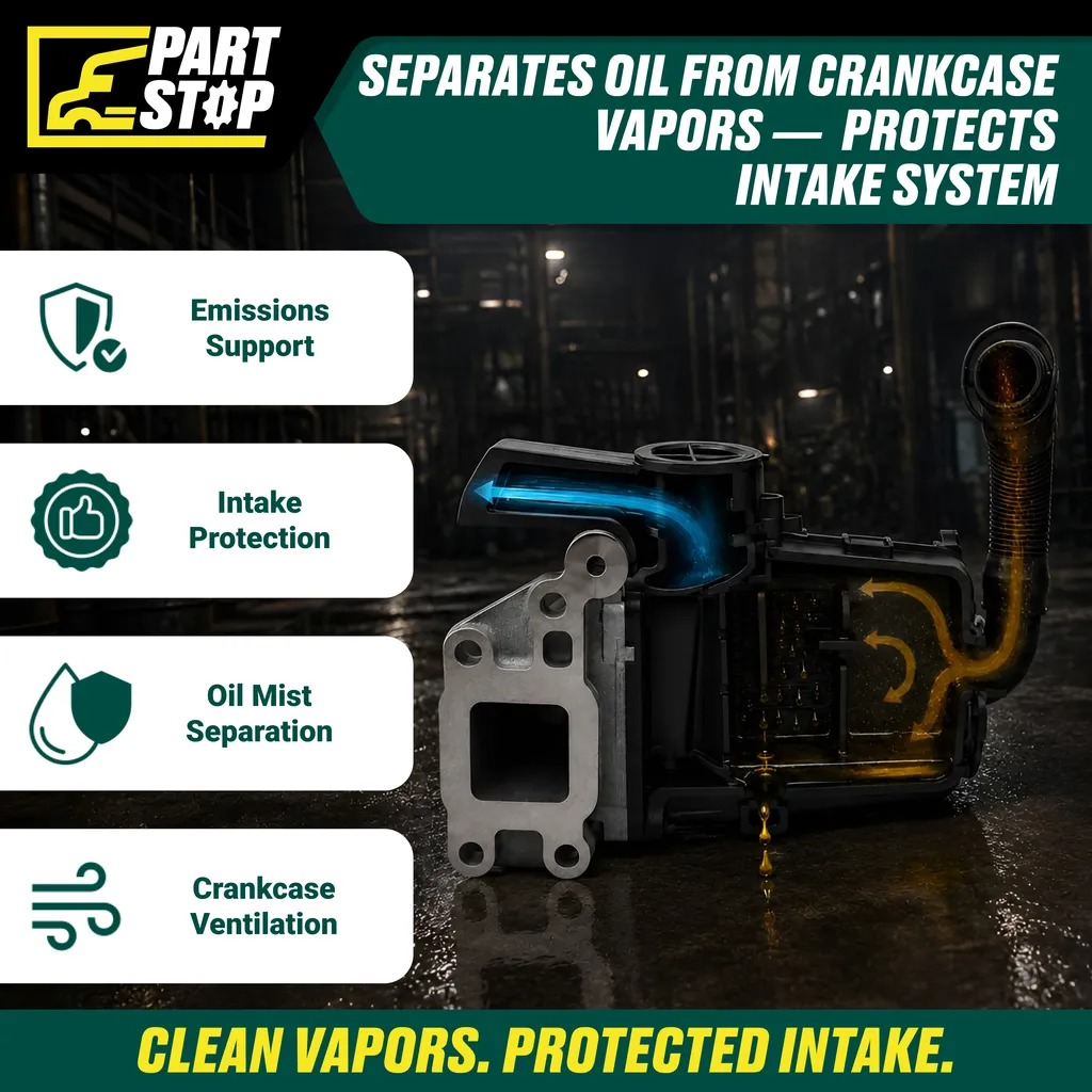 CCV Oil Separator for Freightliner Detroit Diesel DD13 DD15 D13 A4720106662 — infographic