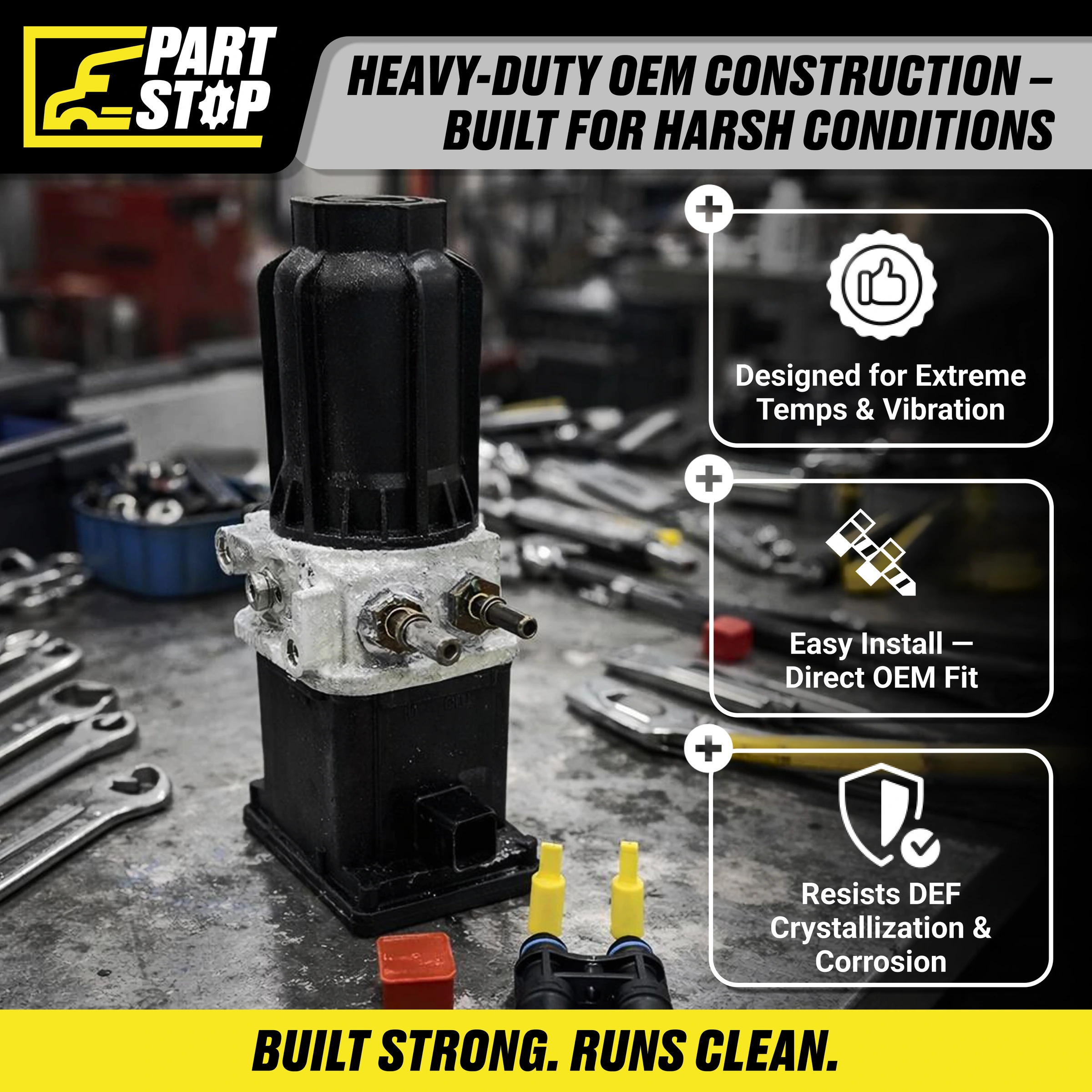 RA0001407278 DEF Pump Fits Freightliner Cascadia DD13 DD15 — infographic