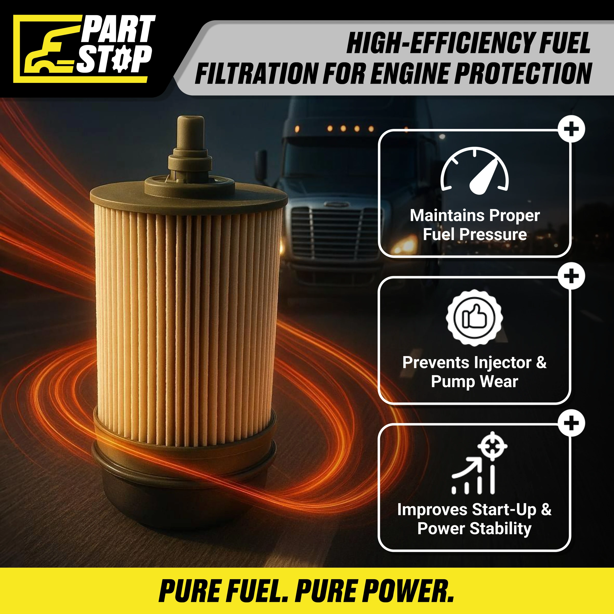 A4700903151 Diesel Fuel Filter Fits Detroit FK13850NN, A4720900651, A4720900551 — infographic