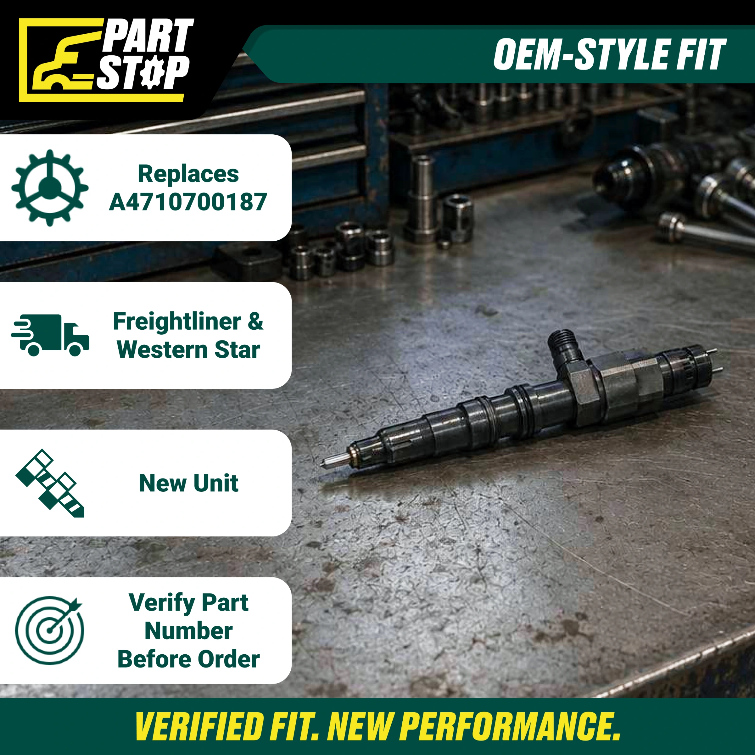 Fuel Injector Fits Detroit DD13 DD15 DD16 A4710700187 — infographic