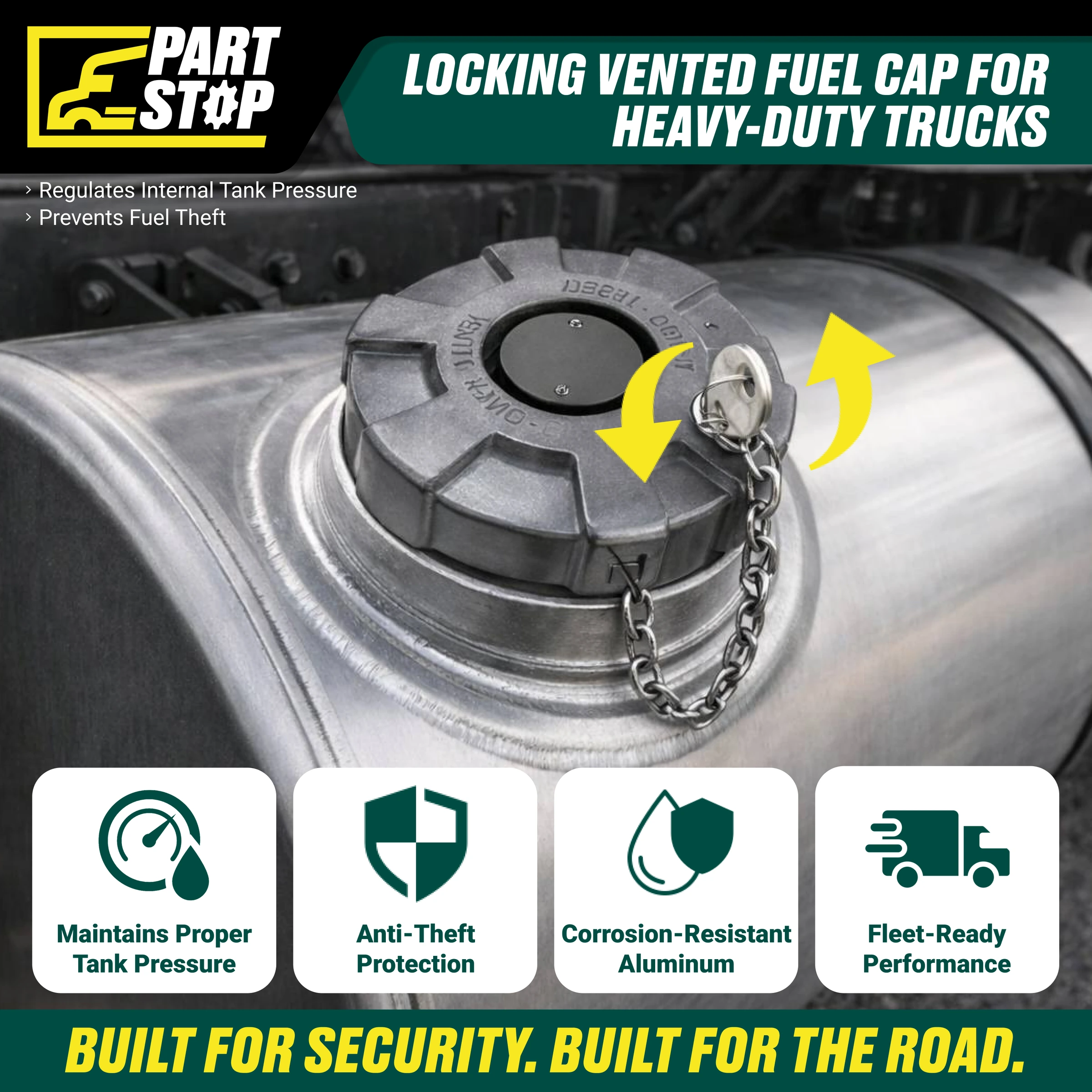 600181-6 Heavy Duty Fuel Cap 4" Aftermarket  431090 , 2040856C91, AM5721023 — infographic