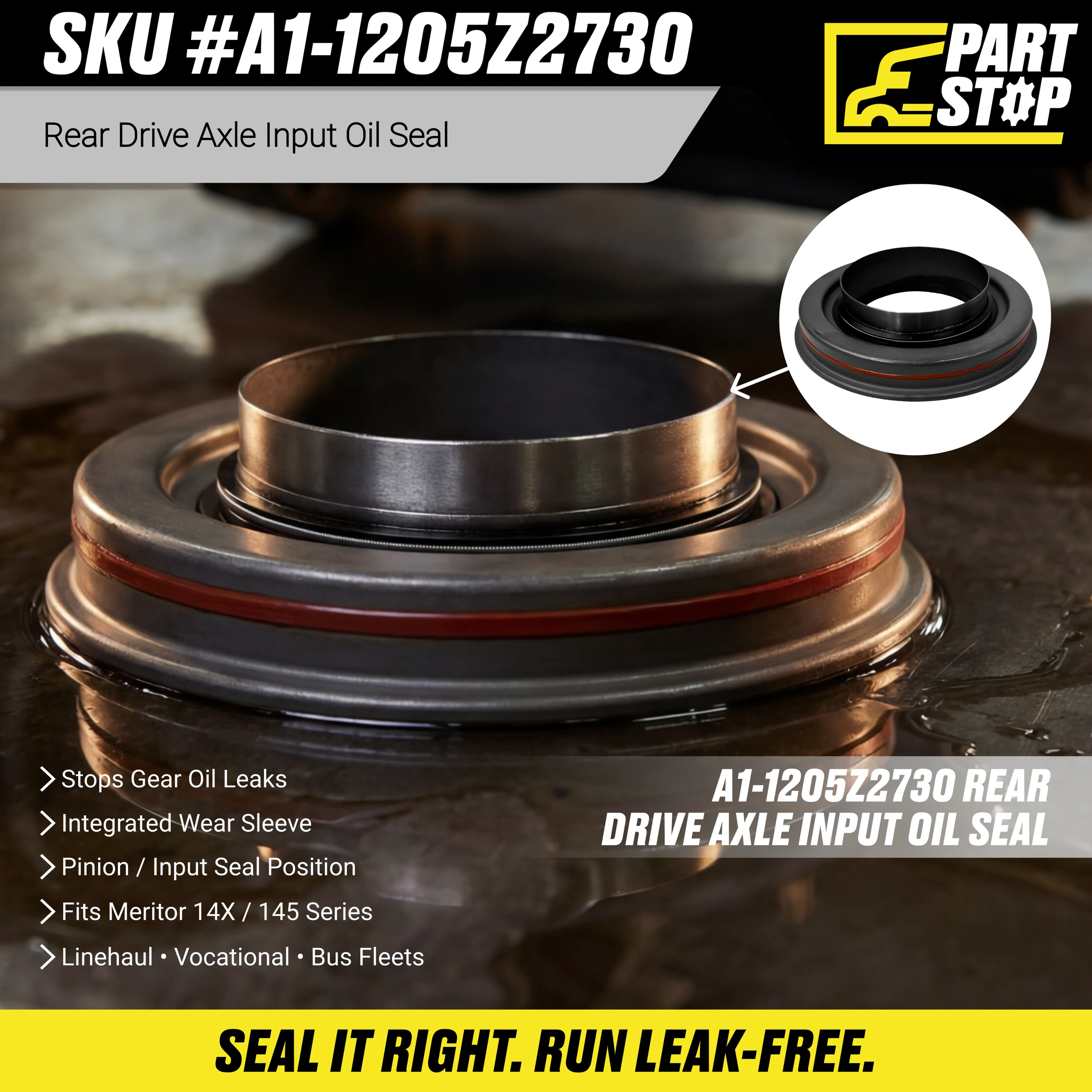 CR30009 Fits Meritor/Mack Rear Axle Oil Seal Universal A1-1205Z2730  Aftermarket — infographic