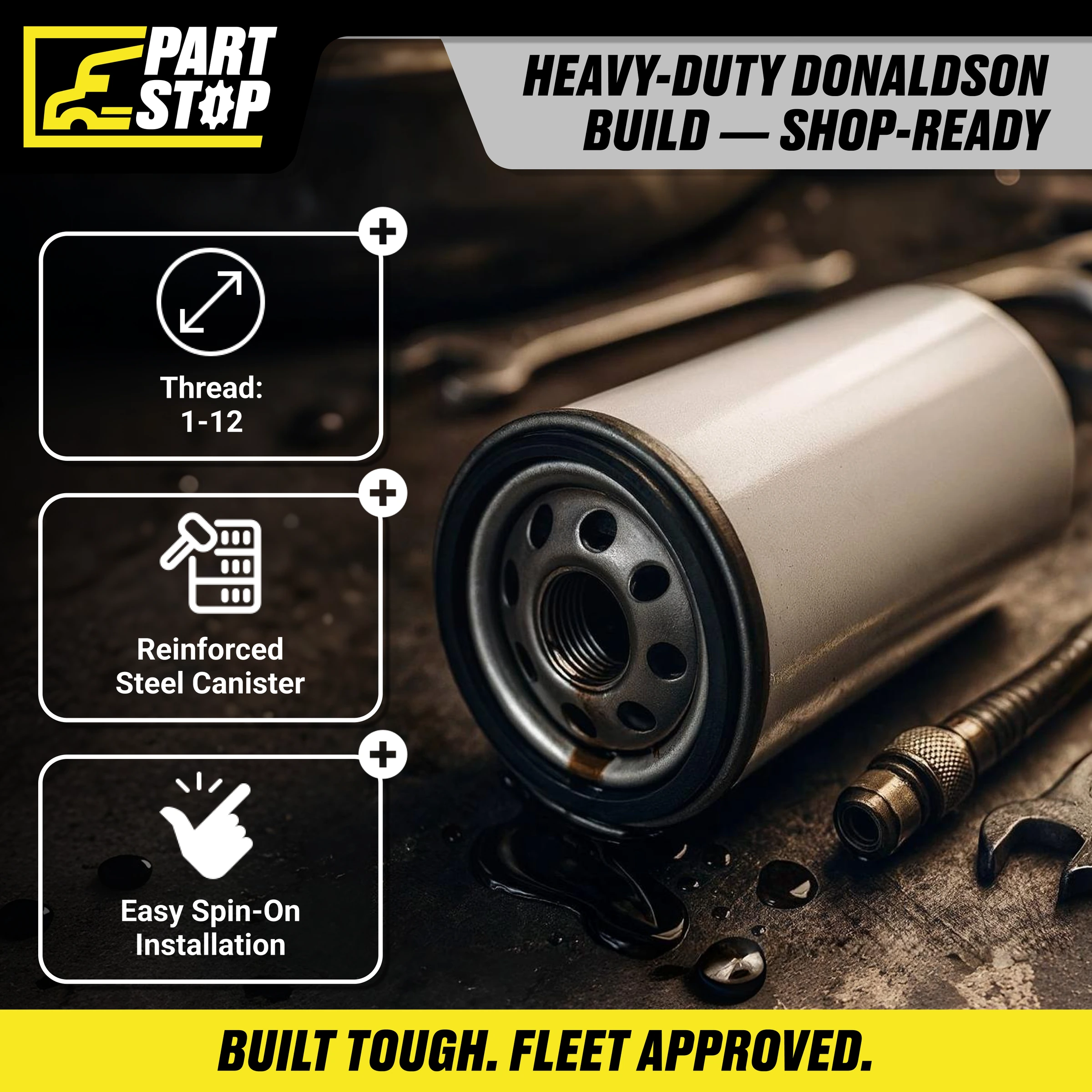 Primary Fuel Filter Fits Detroit Diesel P556915, FF5207, LFP815FN — infographic