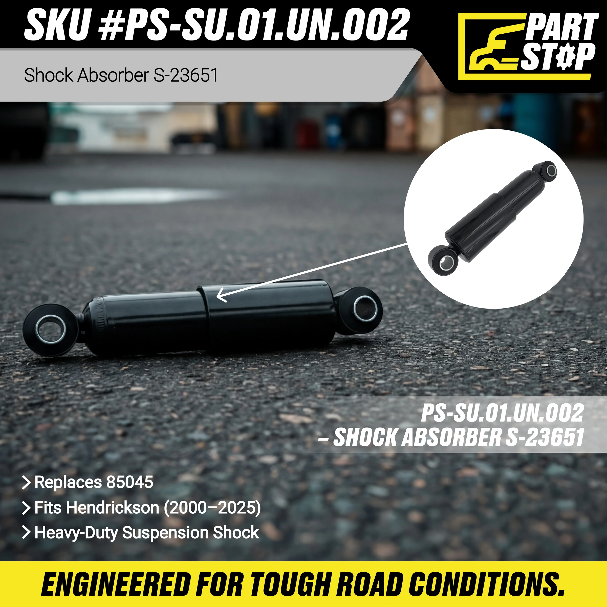 S-23651 Shock Absorber Fits Semi Trucks — 10-Pack — infographic 1