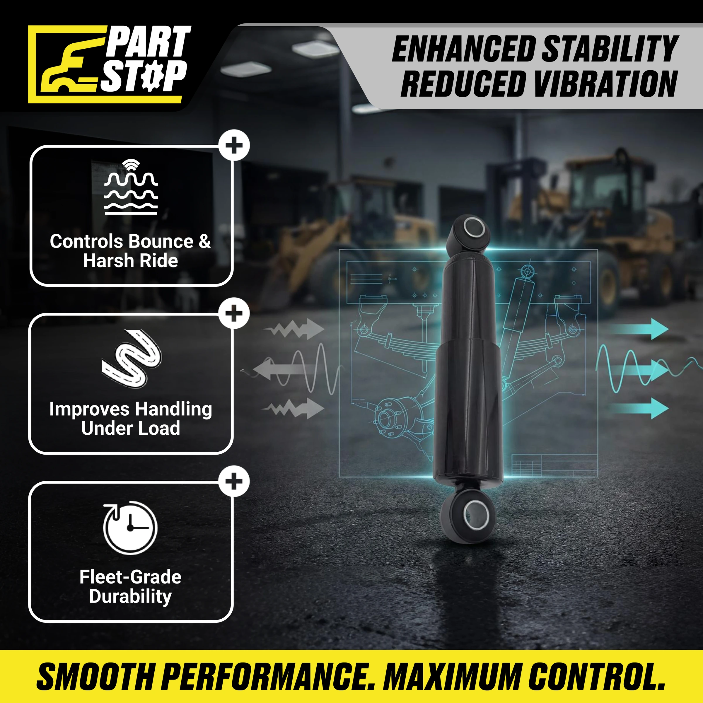 S-23651 Shock Absorber Fits Semi Trucks — 10-Pack — infographic 2