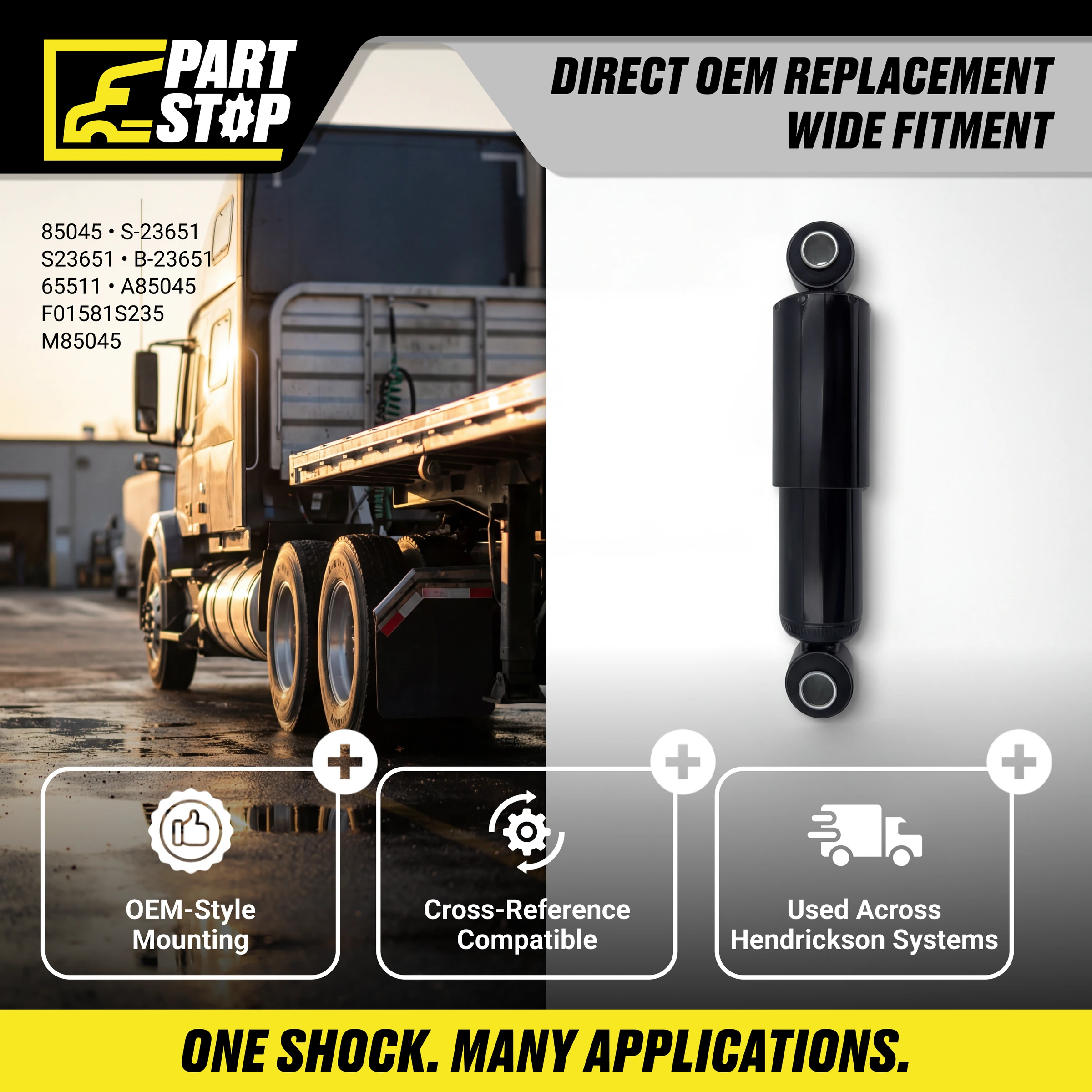 S-23651 Shock Absorber Fits Semi Trucks — 10-Pack — infographic 3