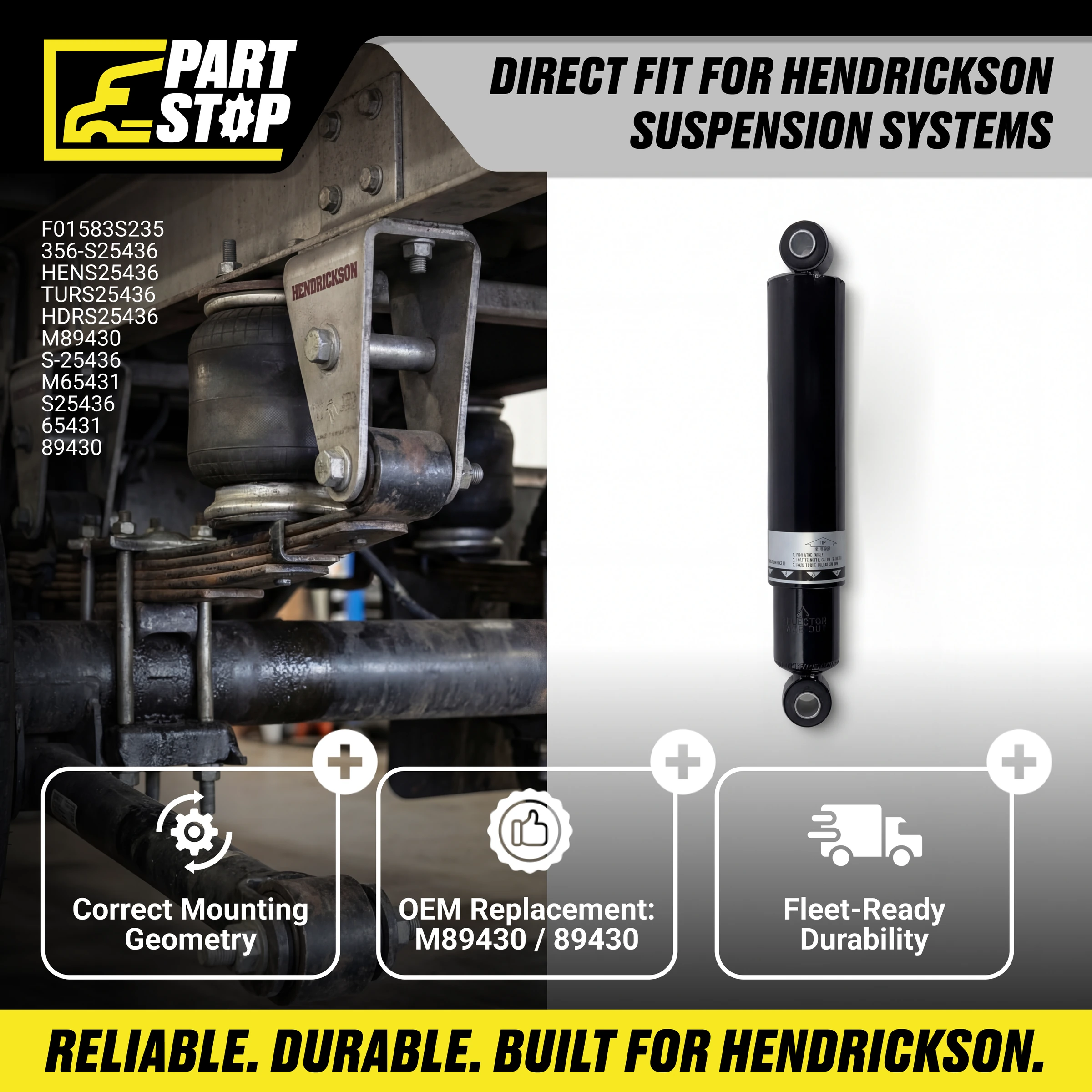 3945816  Suspension Equalizer S-25436 M89430 Fits Hendrickson 2000-2025 — infographic