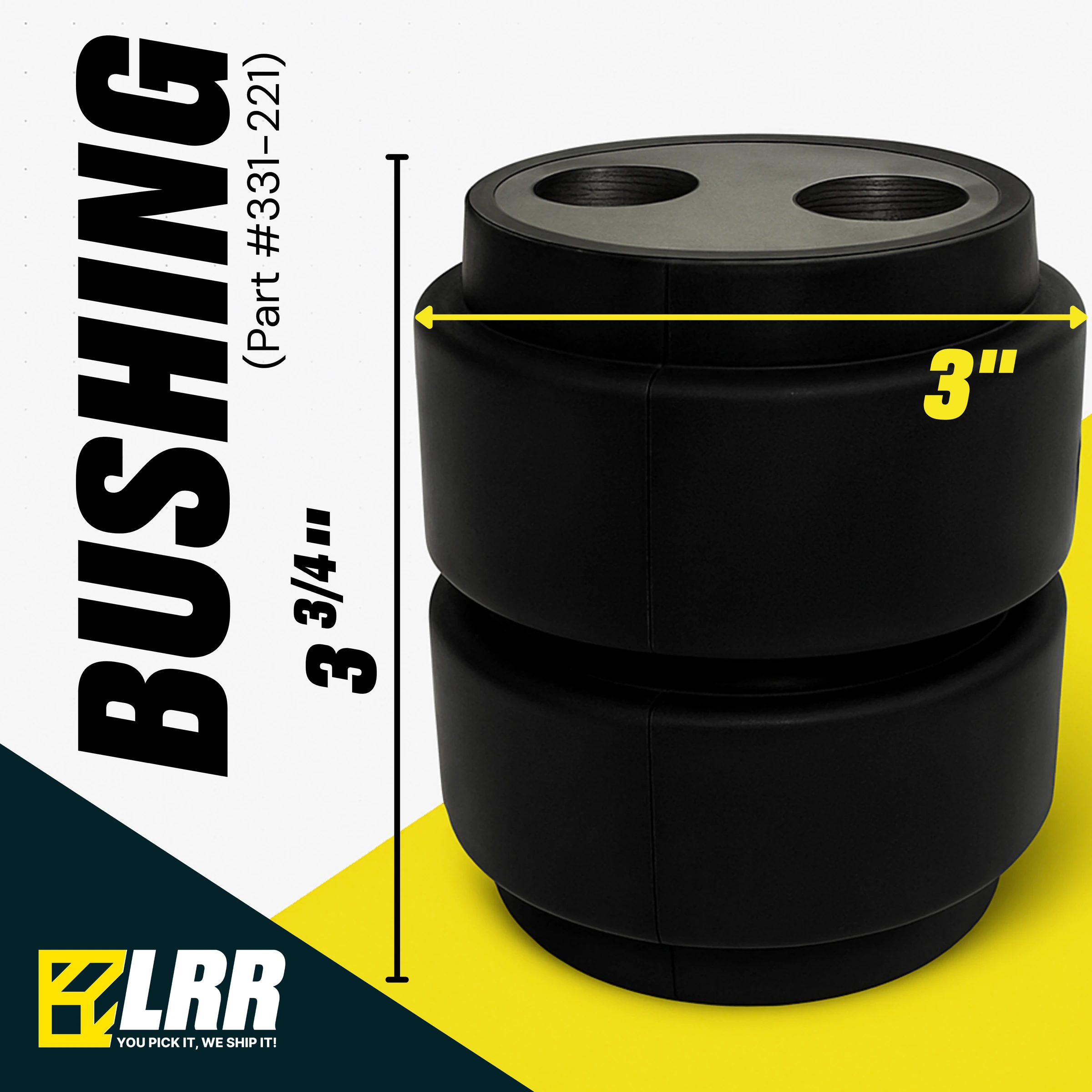 Equalizer Bushing Fits Hutchens 16146-01 Heavy Duty 331221 — infographic